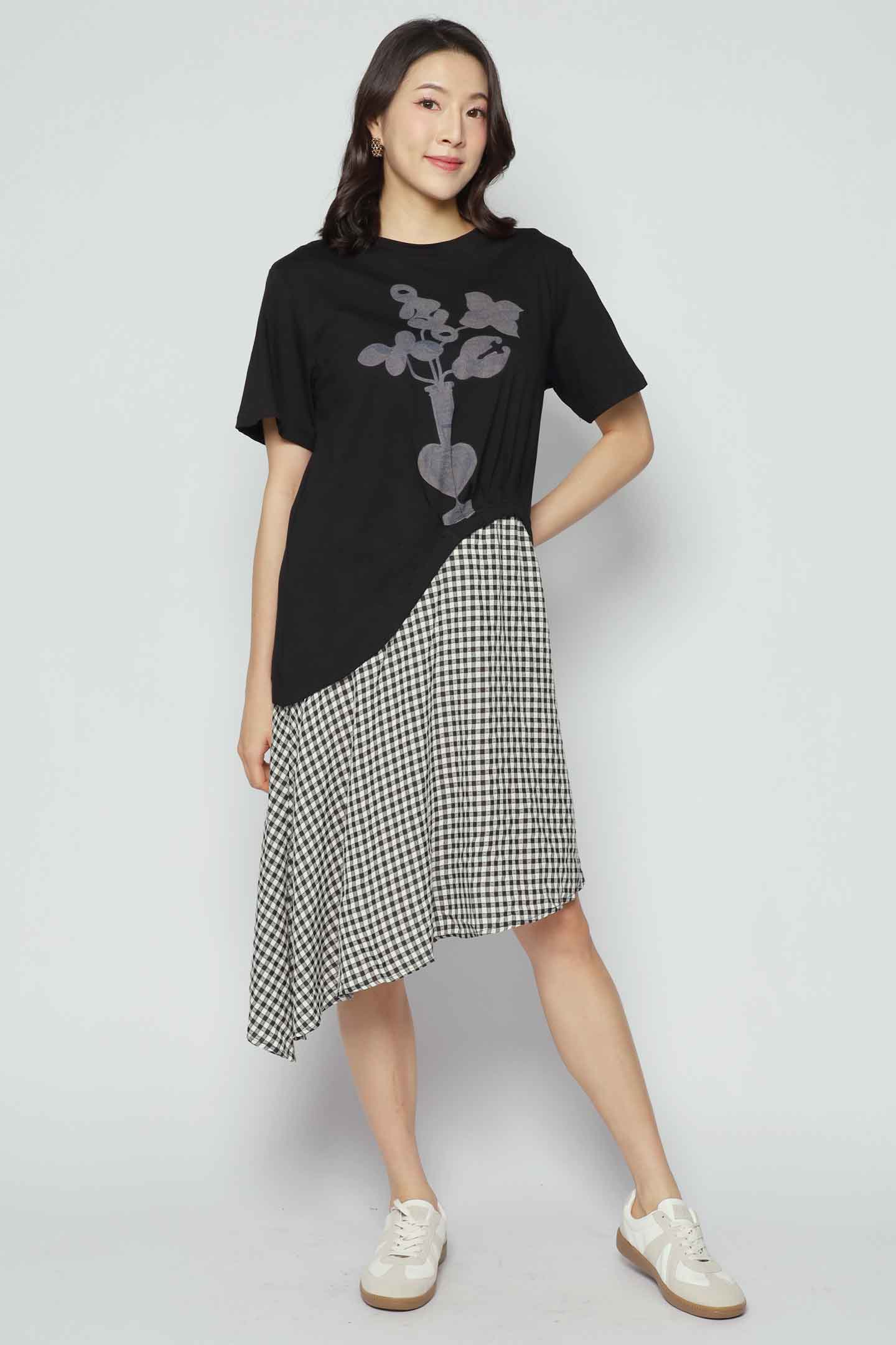 Roslind Floral Checkered Dress