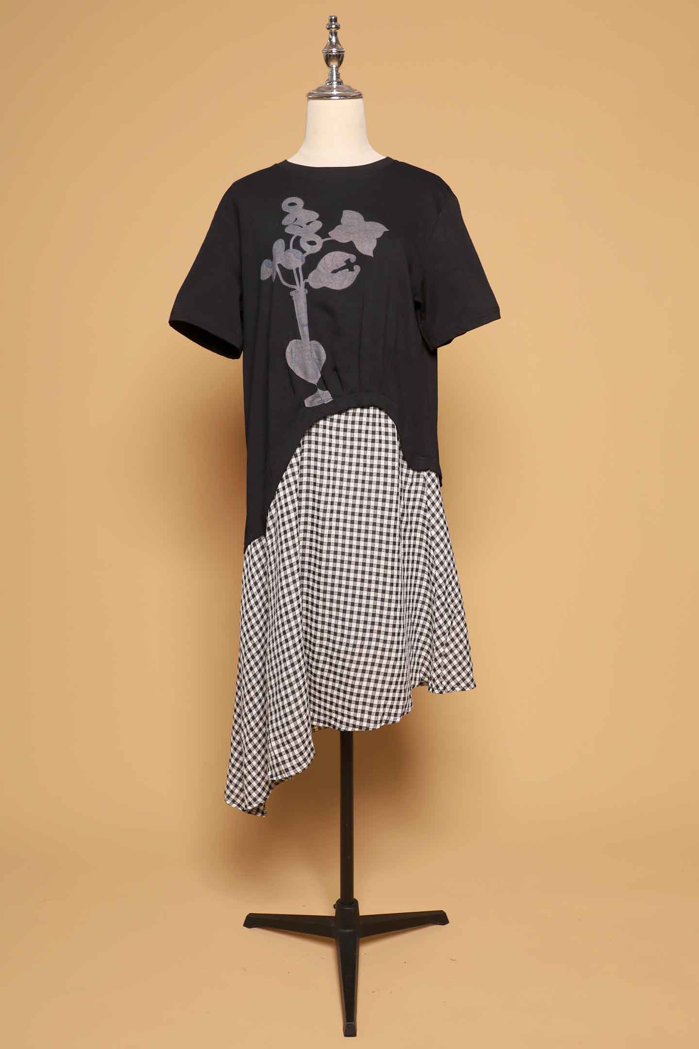 PO - Roslind Floral Checkered Dress