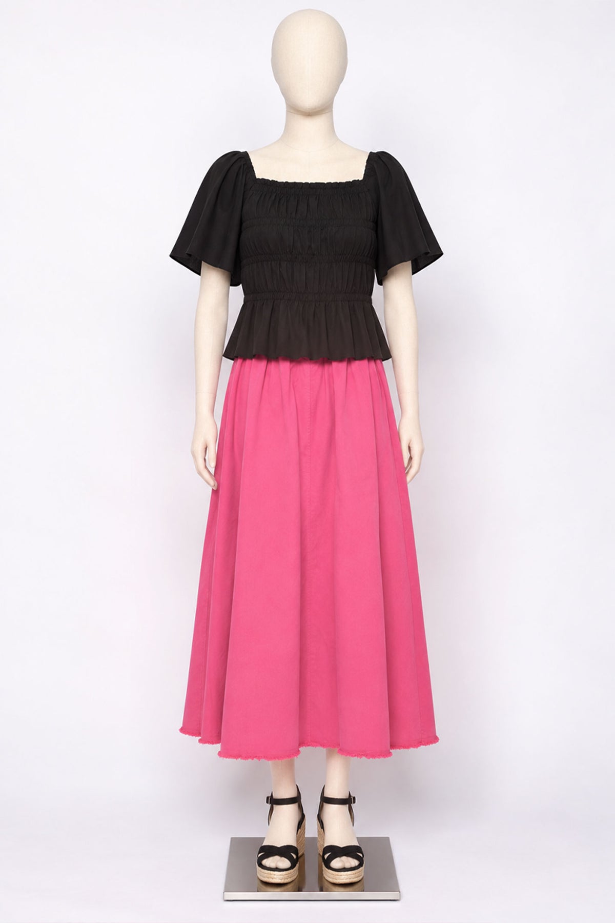 PO - Roux Denim Skirt in Pink
