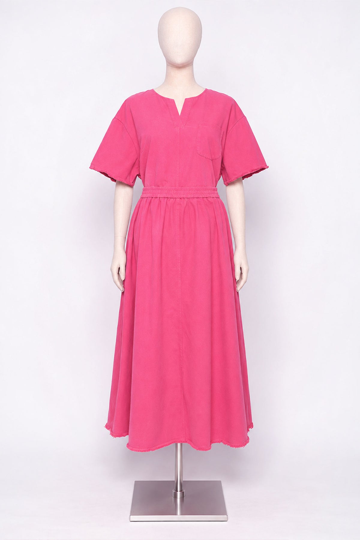 PO - Roux Denim Skirt in Pink