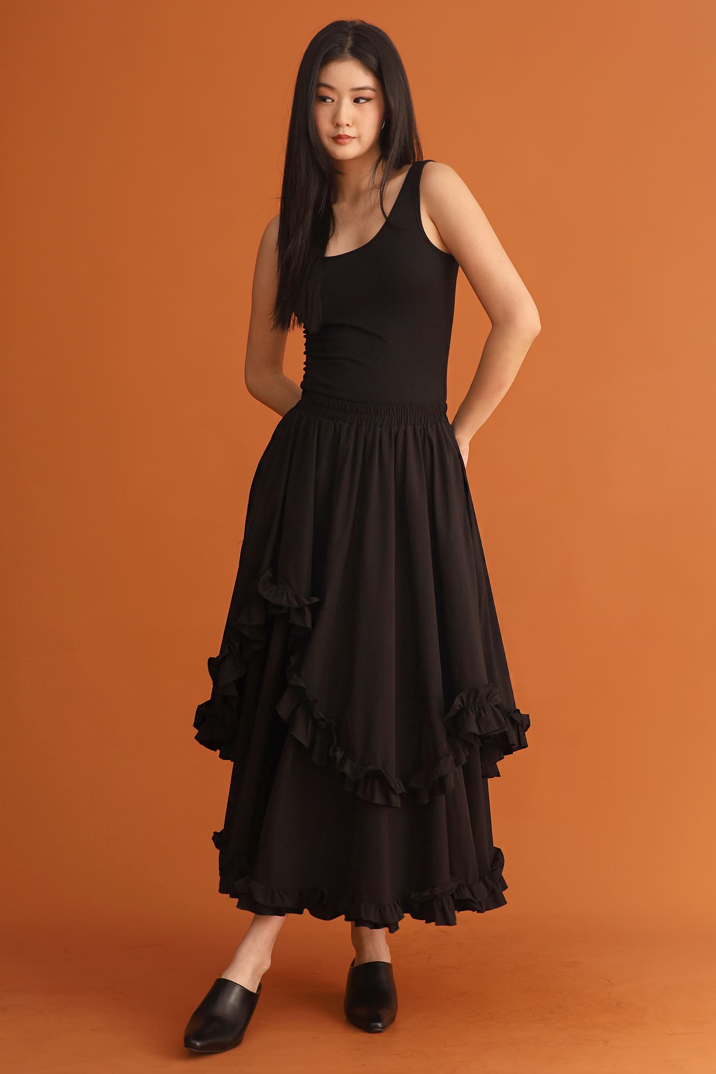 CHOSEN - Rule Breaker Tiered Ruffle Skirt