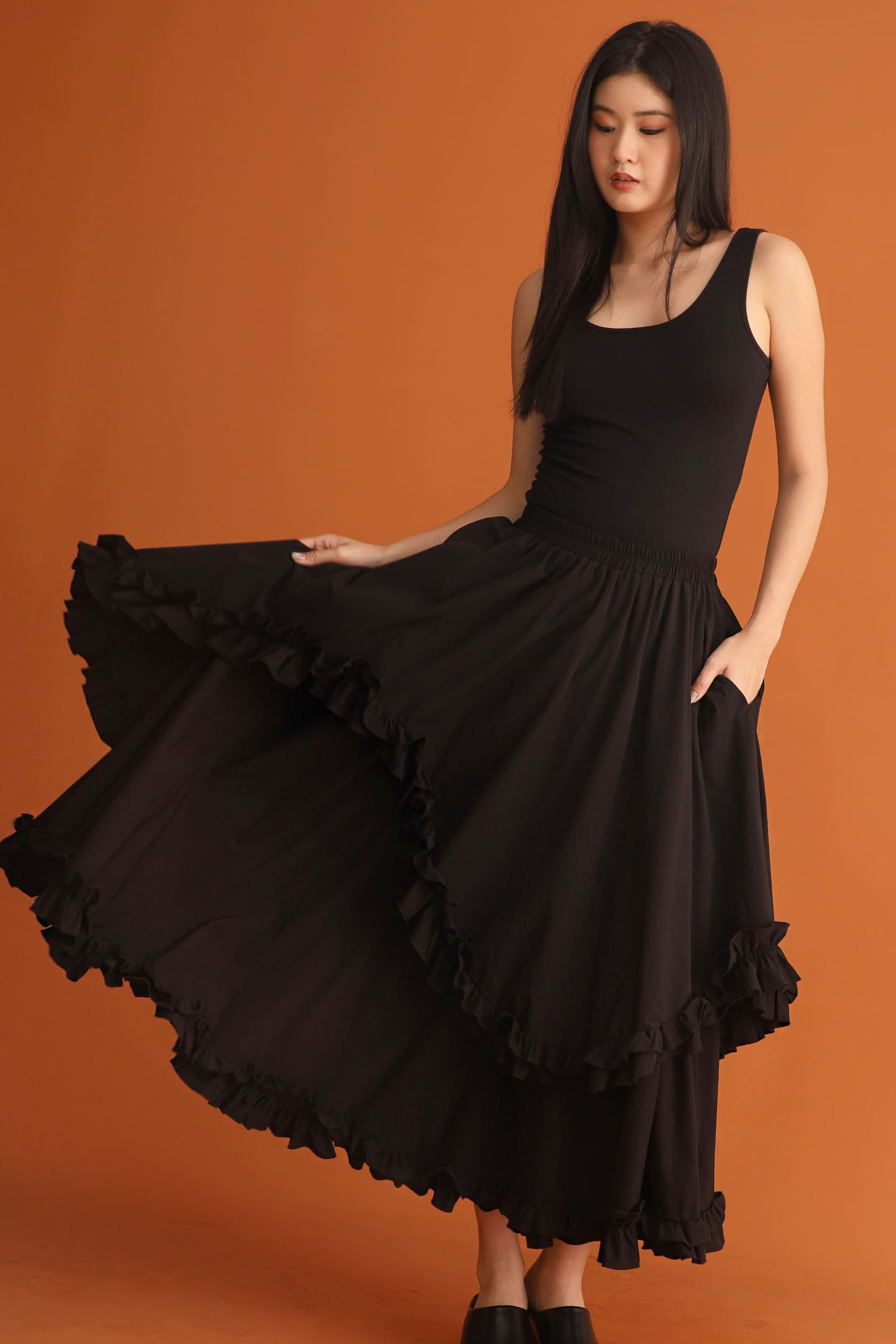 CHOSEN - Rule Breaker Tiered Ruffle Skirt