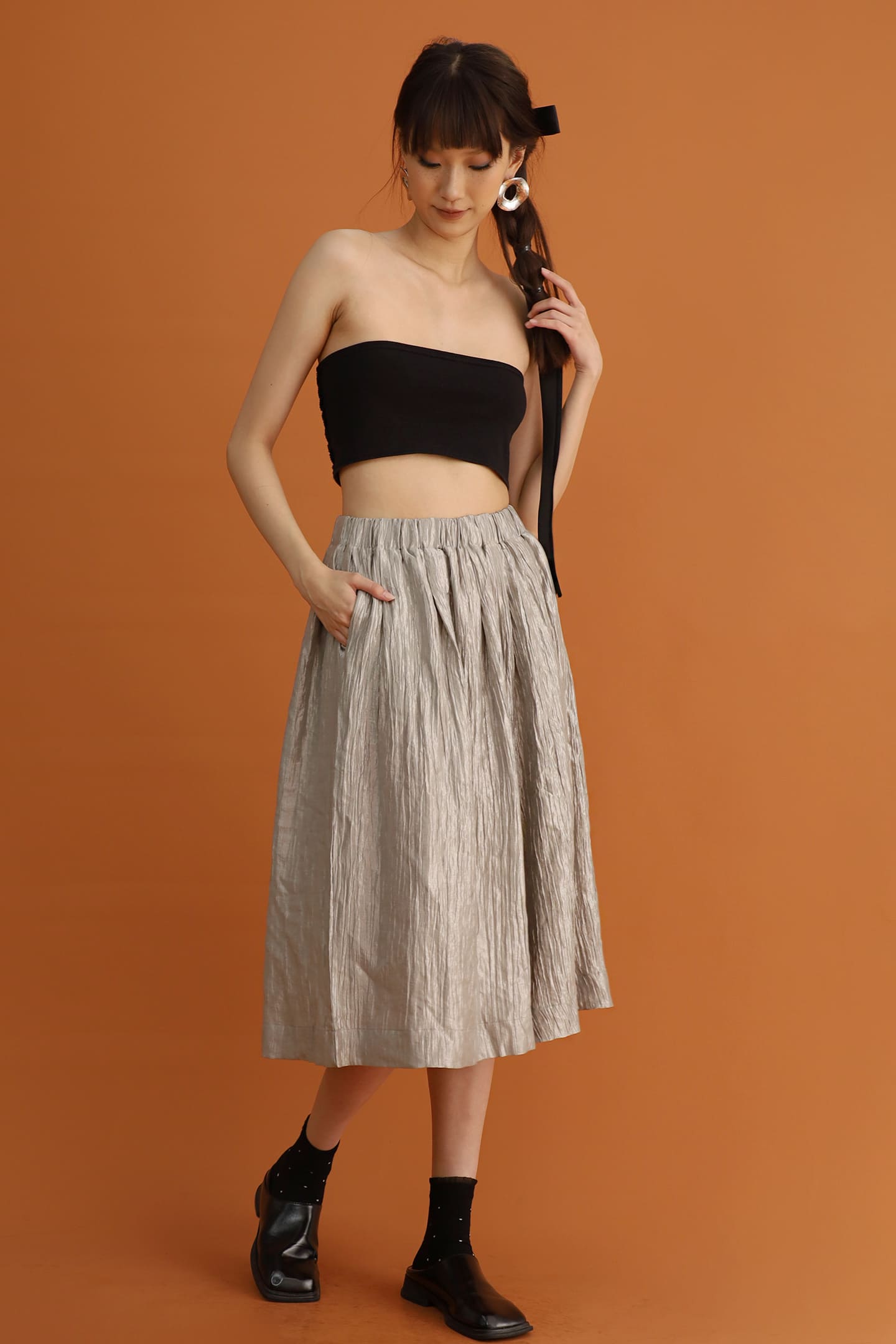CHOSEN - Ryo Culottes Pants in Silver