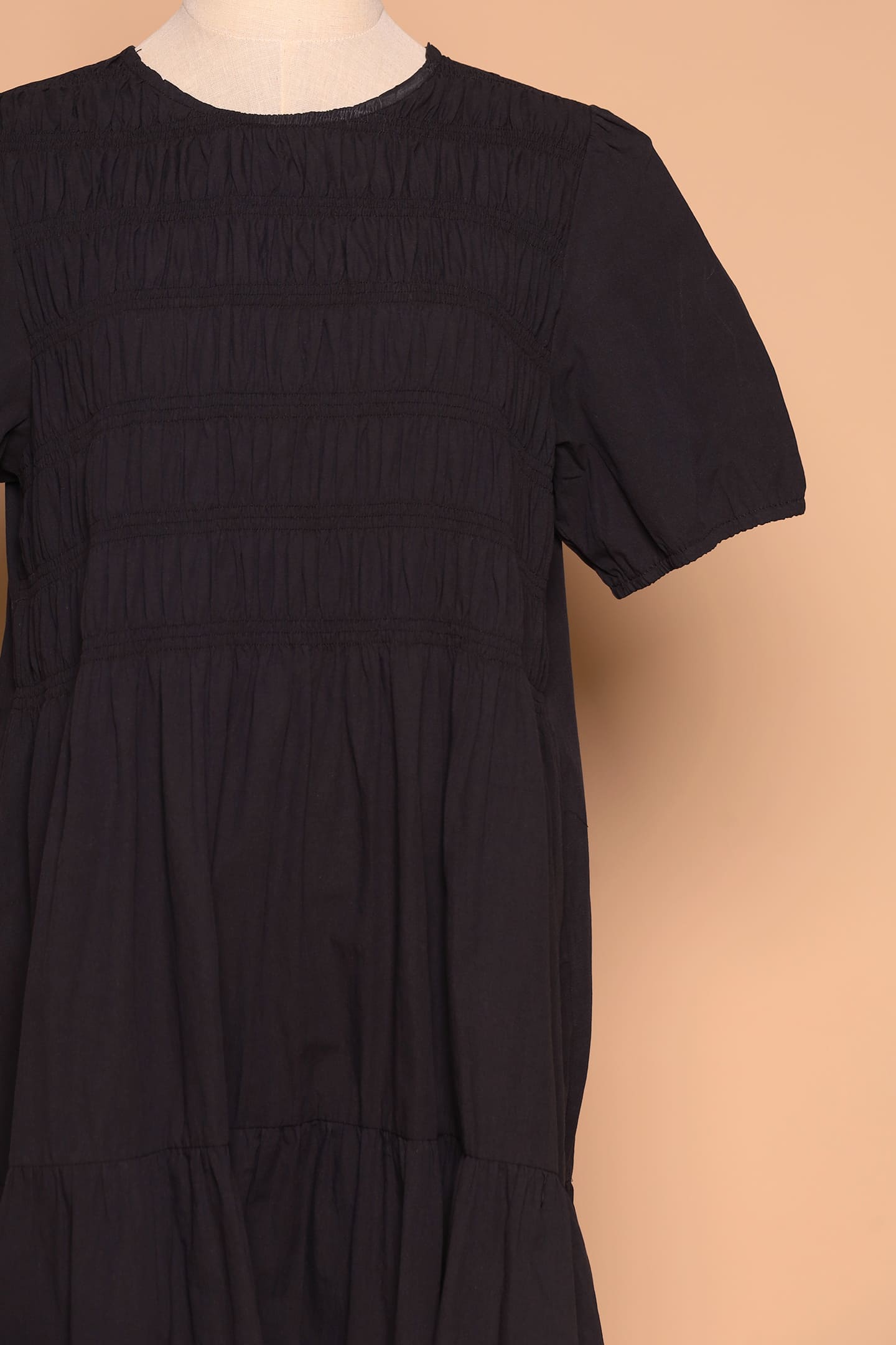 PO - Sab Ruched Dress in Black