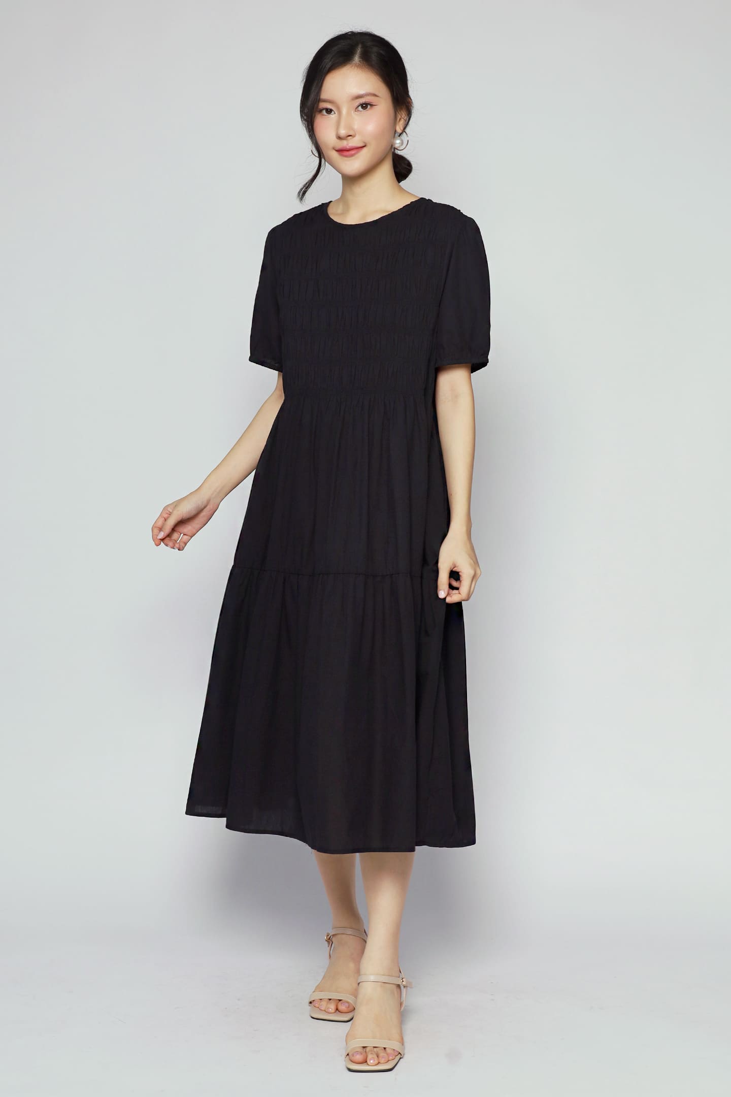 Sab Tiered Dress in Black