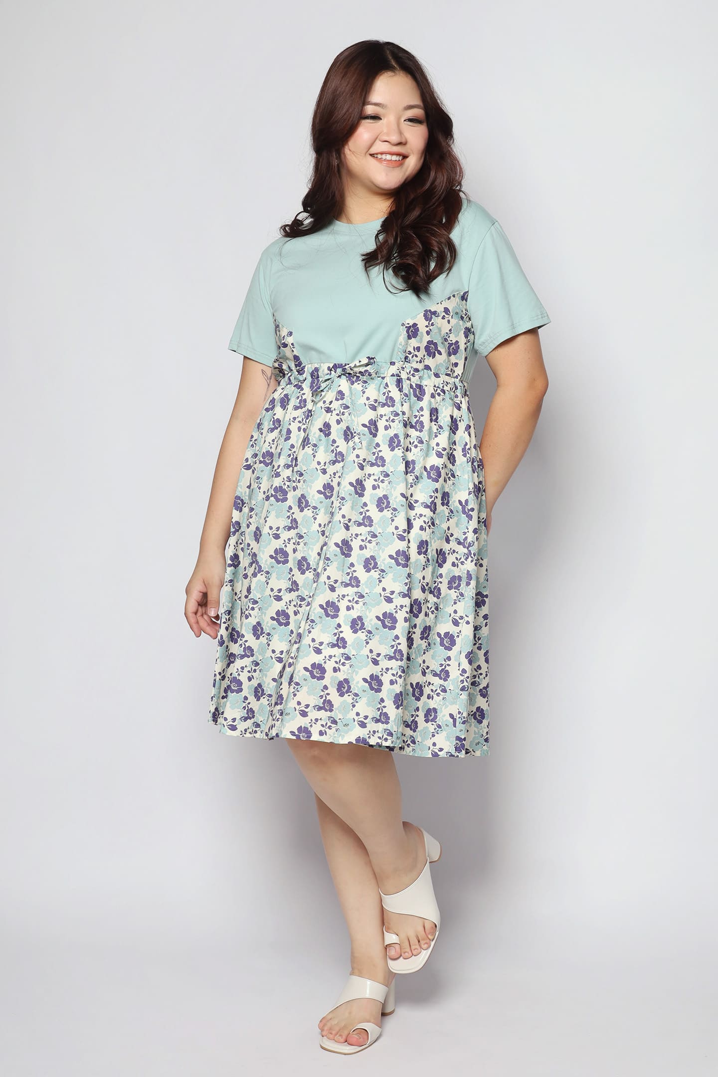 Sans Dress in Mint Floral