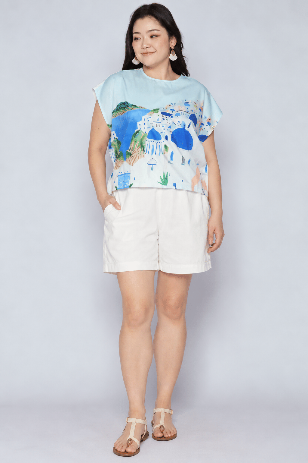 Tinsley Top in Santorini Stroll