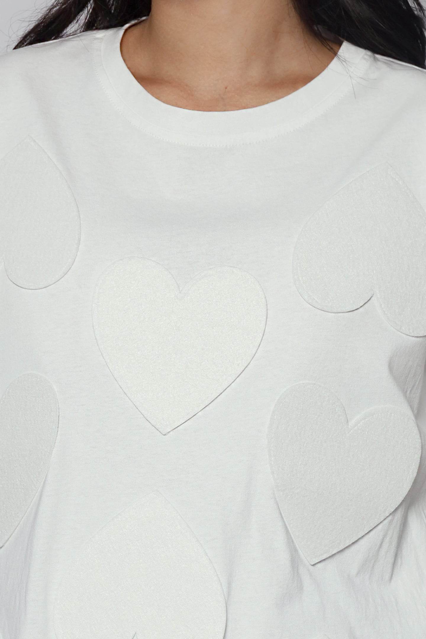 Saranghae Hearts Top in White