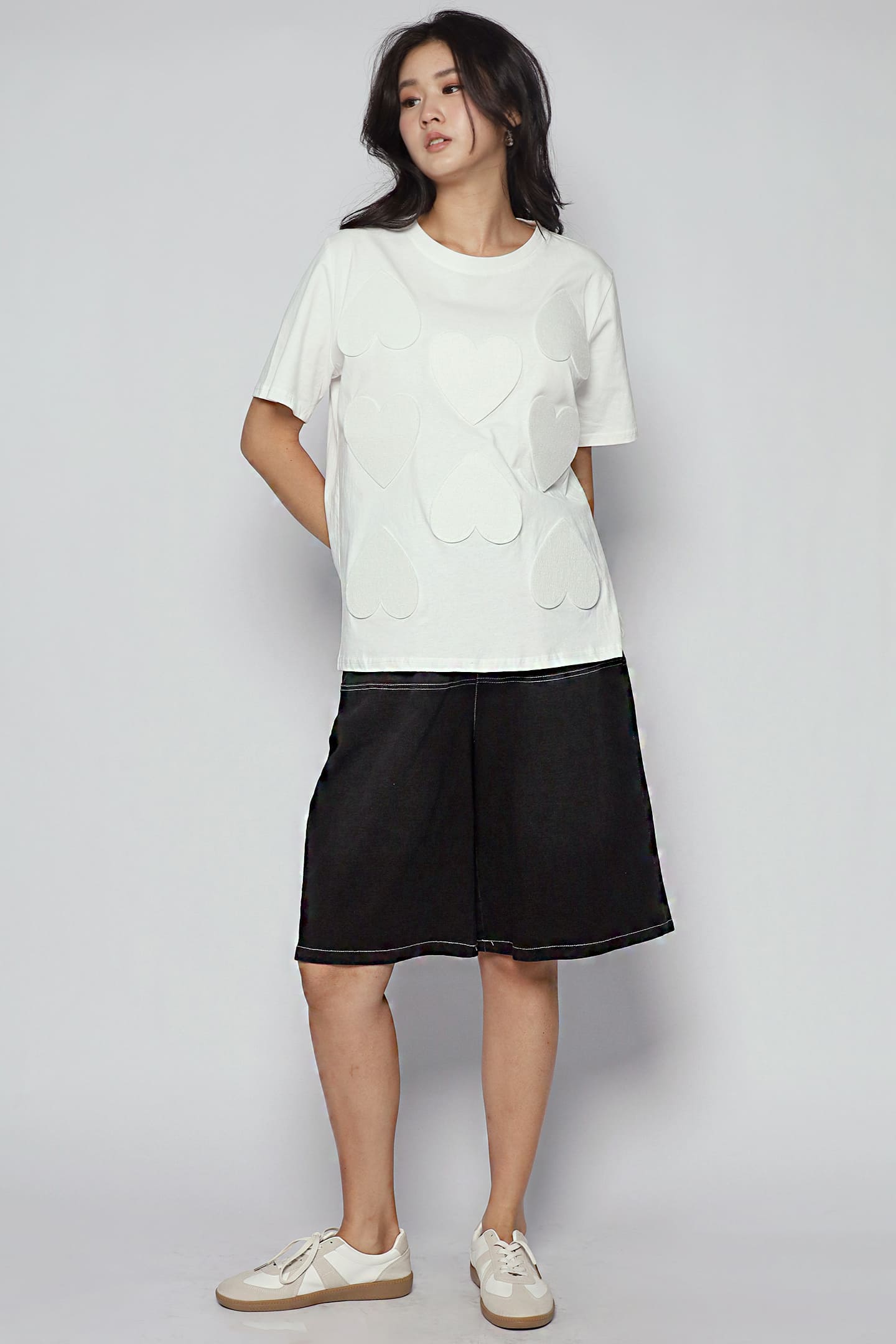 Saranghae Hearts Top in White