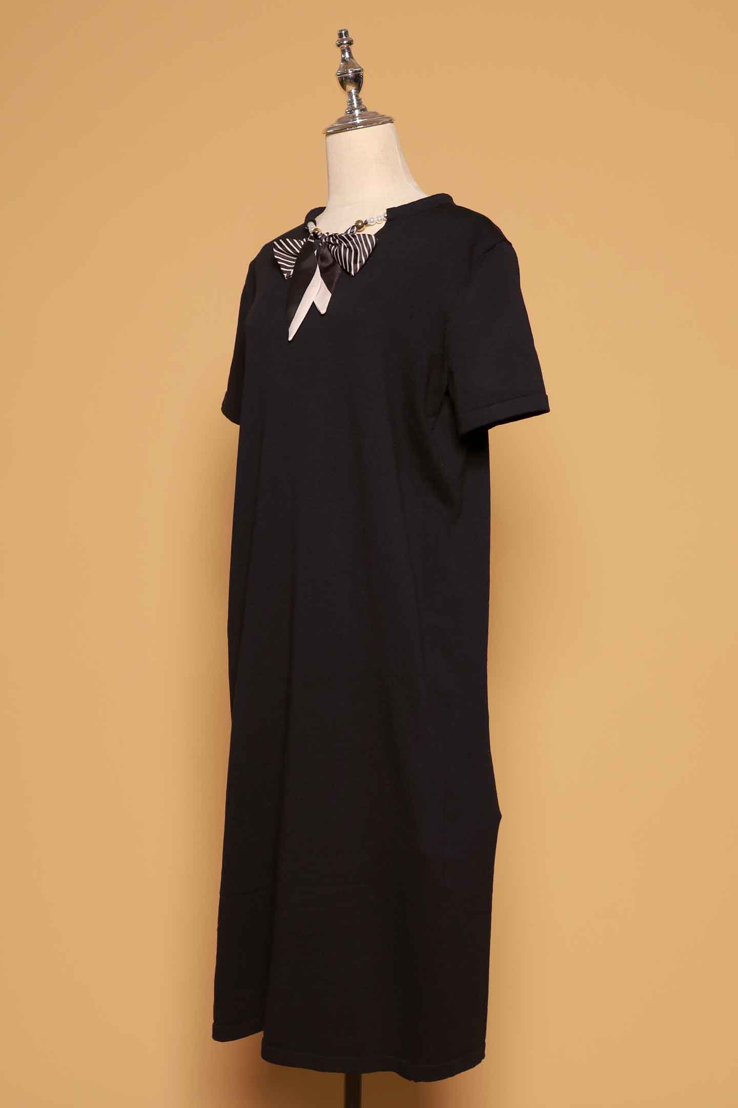 PO - Scarf Accent Knit Dress