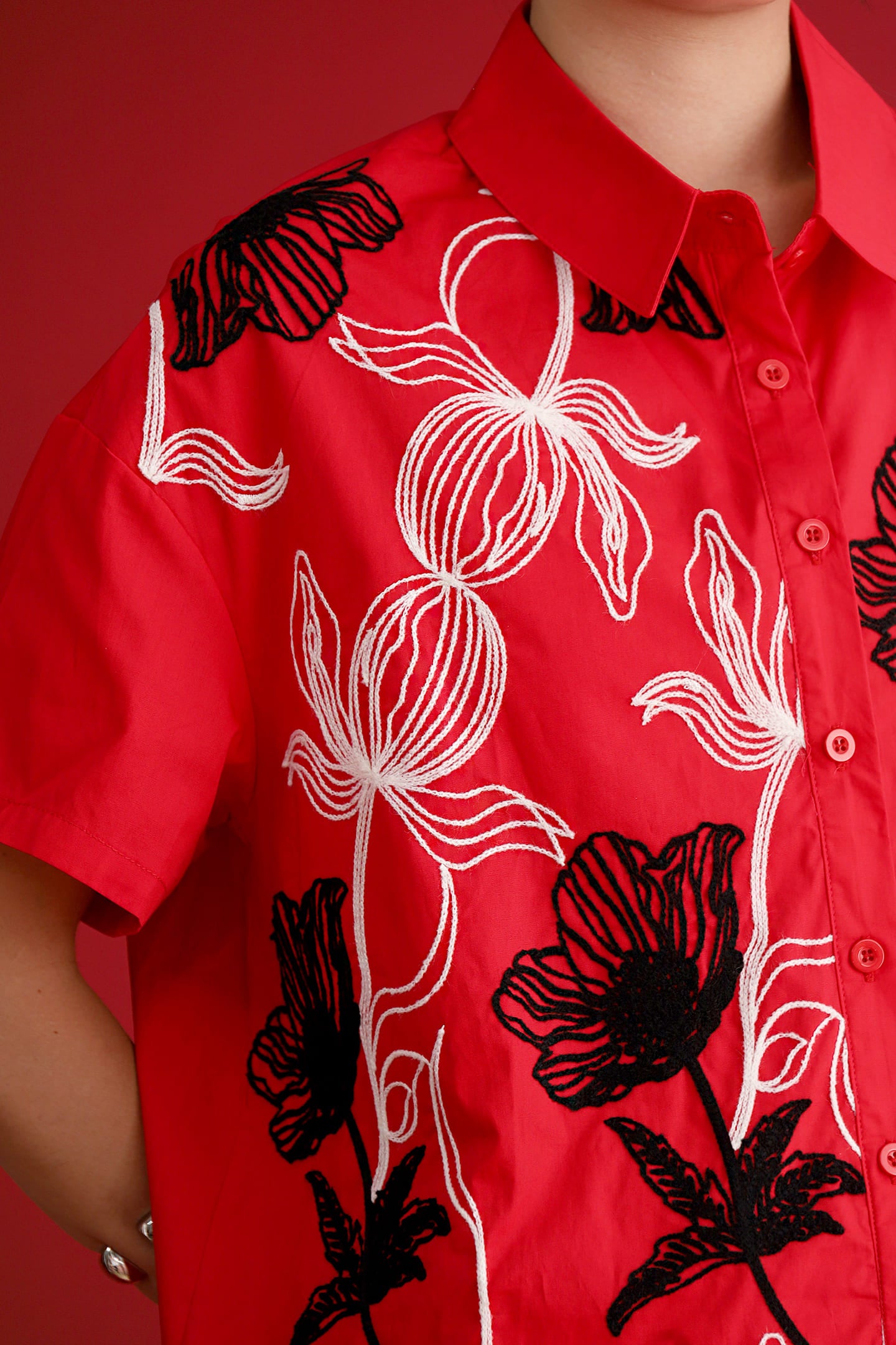 CHOSEN - Scarlet Signature Embroidered Shirt