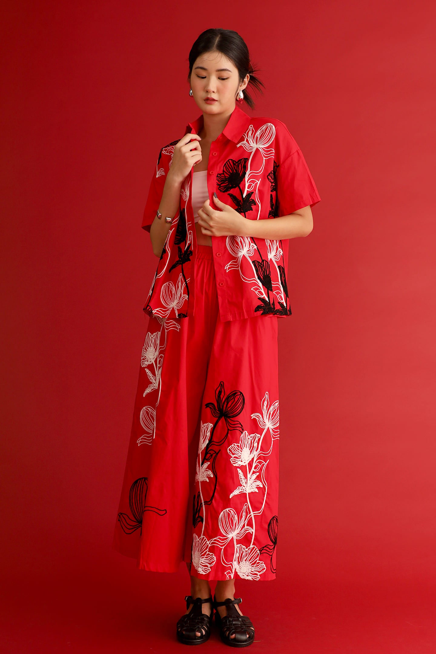 CHOSEN - Scarlet Signature Embroidered Shirt