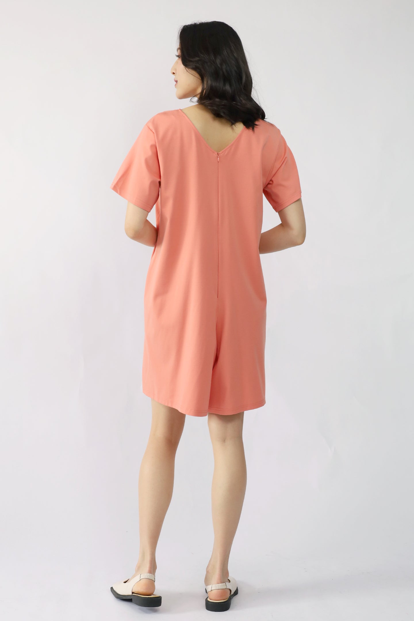 TENCEL - Second Skin Playsuit in Peach
