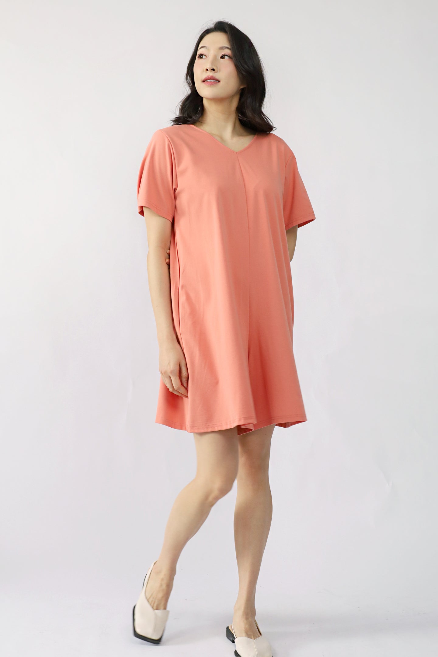 TENCEL - Second Skin Playsuit in Peach