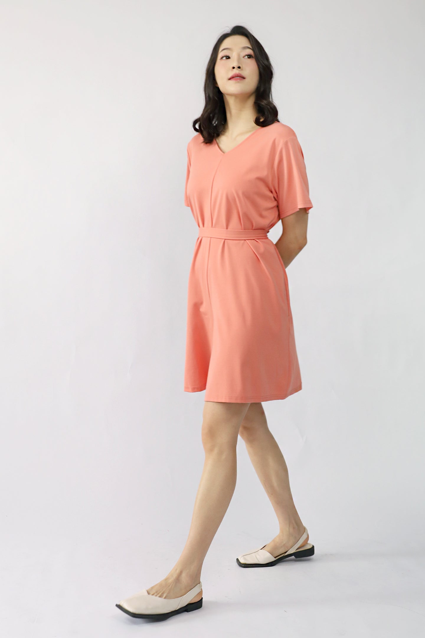 TENCEL - Second Skin Playsuit in Peach