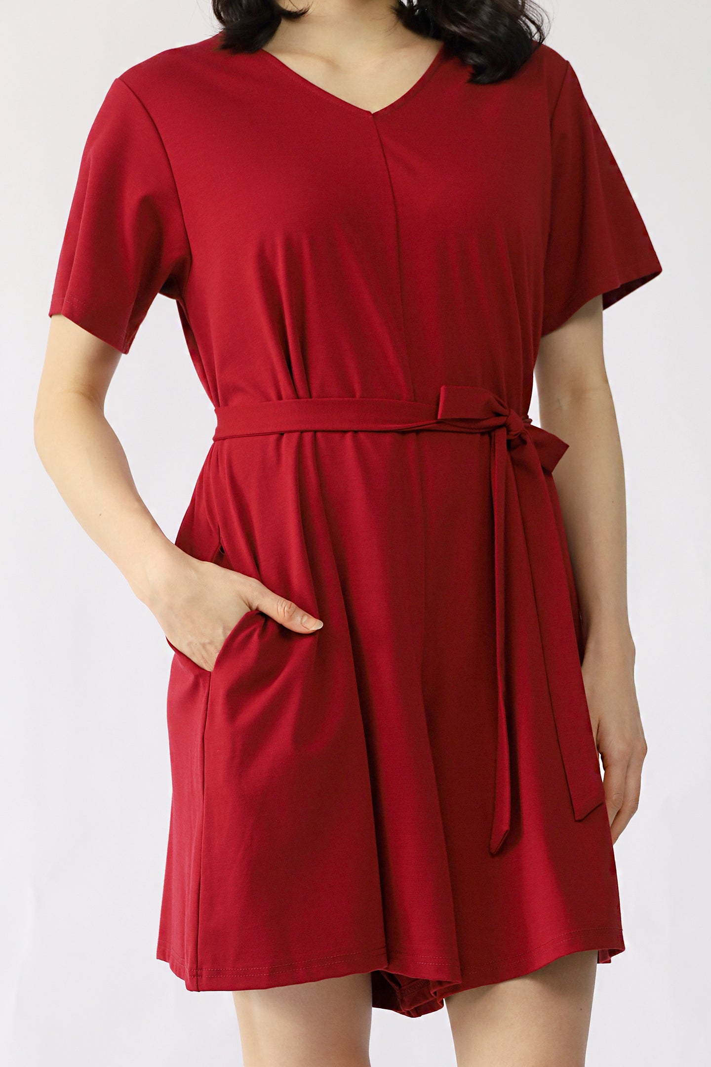 TENCEL - Second Skin Playsuit in Red