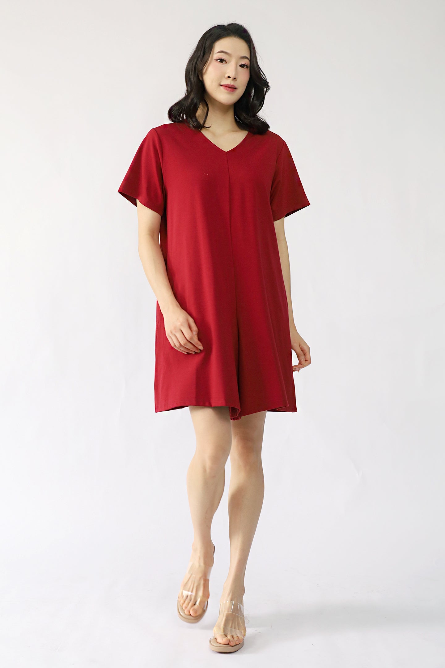 TENCEL - Second Skin Playsuit in Red