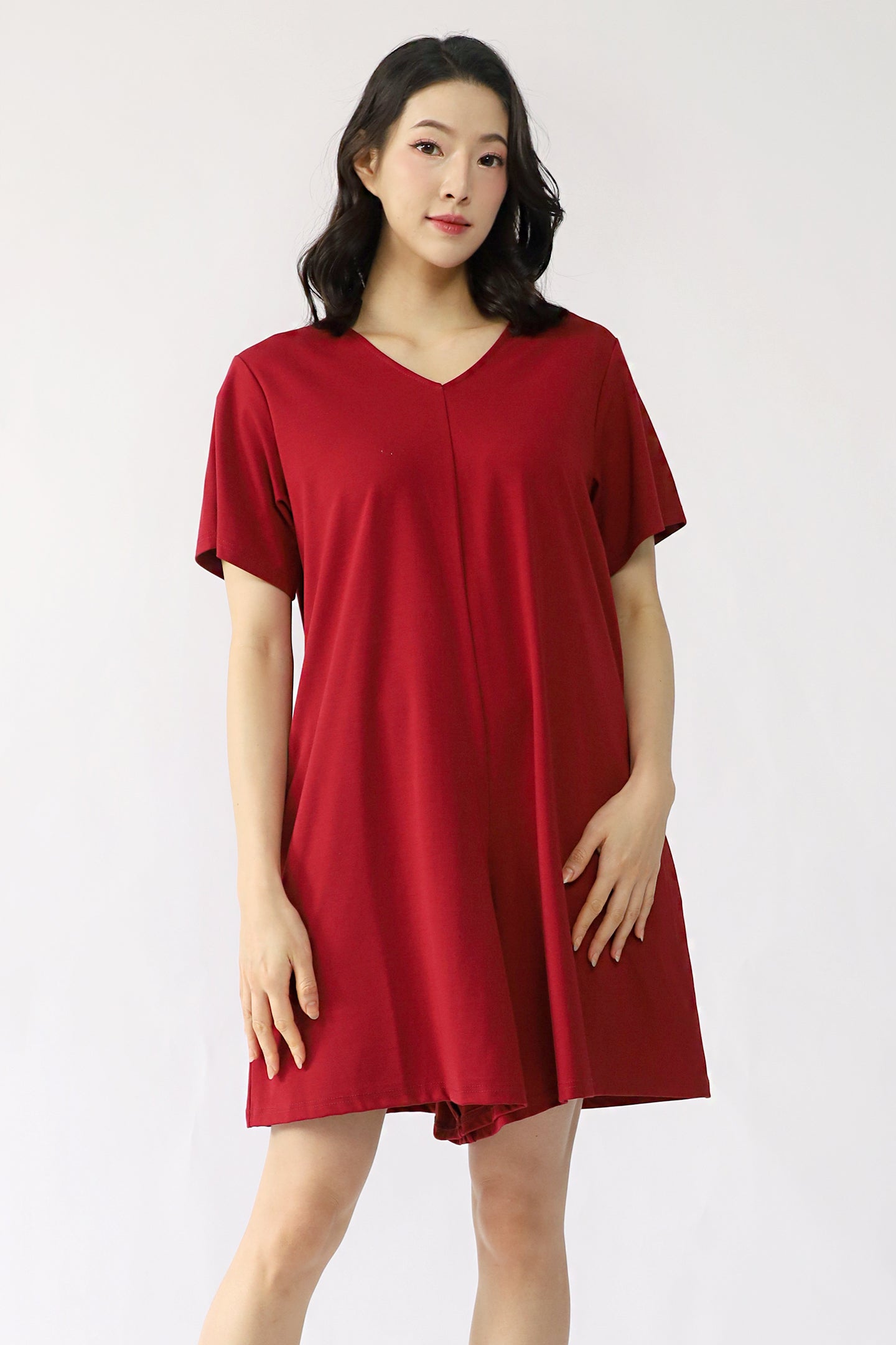 TENCEL - Second Skin Playsuit in Red