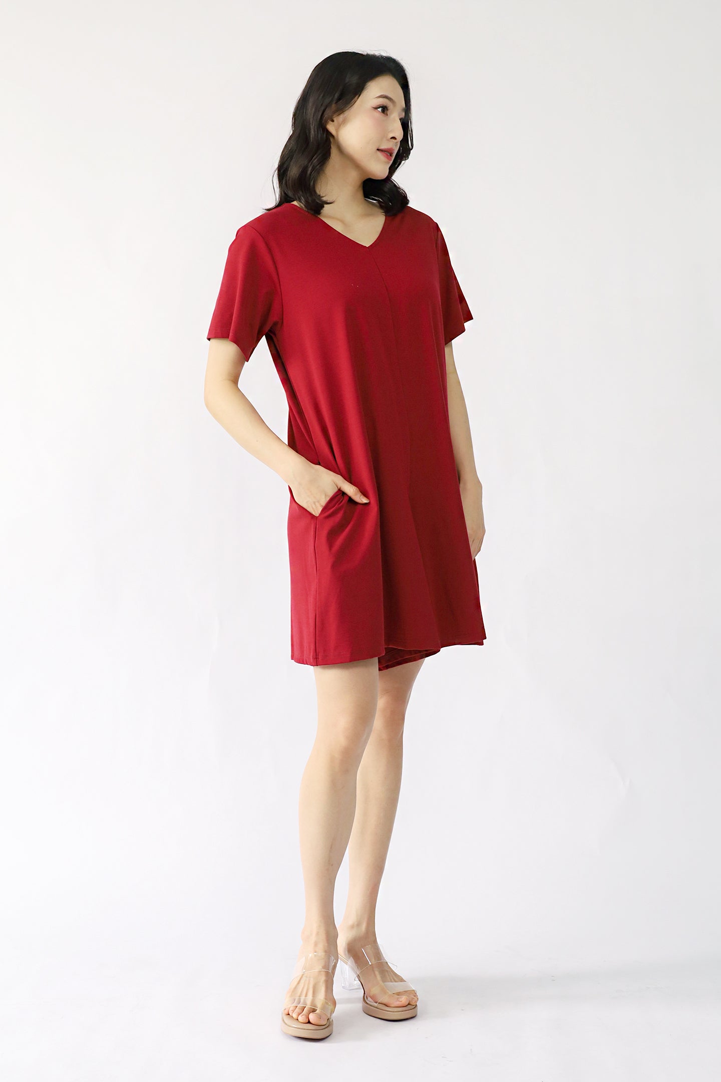 TENCEL - Second Skin Playsuit in Red