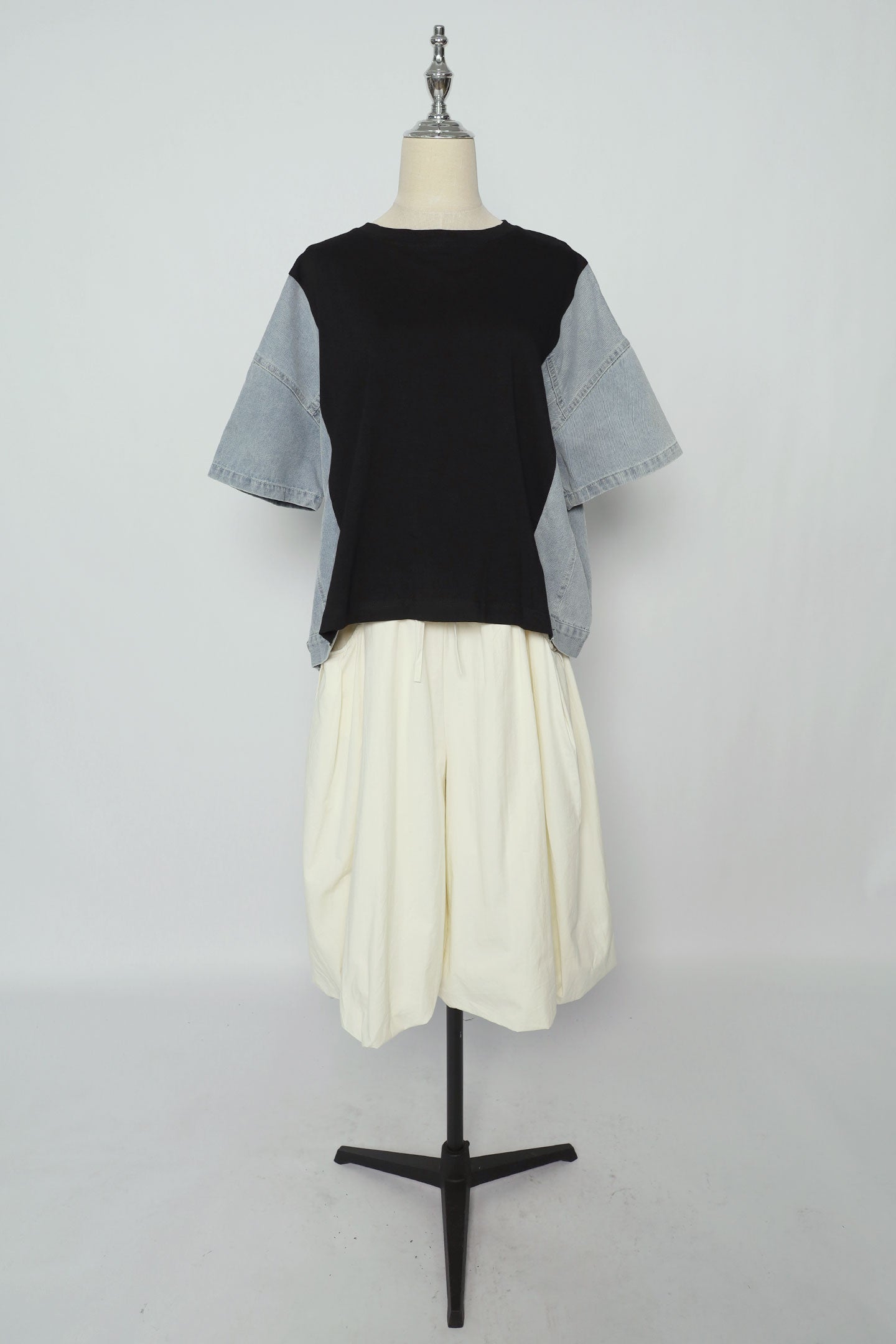 PO - Selena Top in Black Denim
