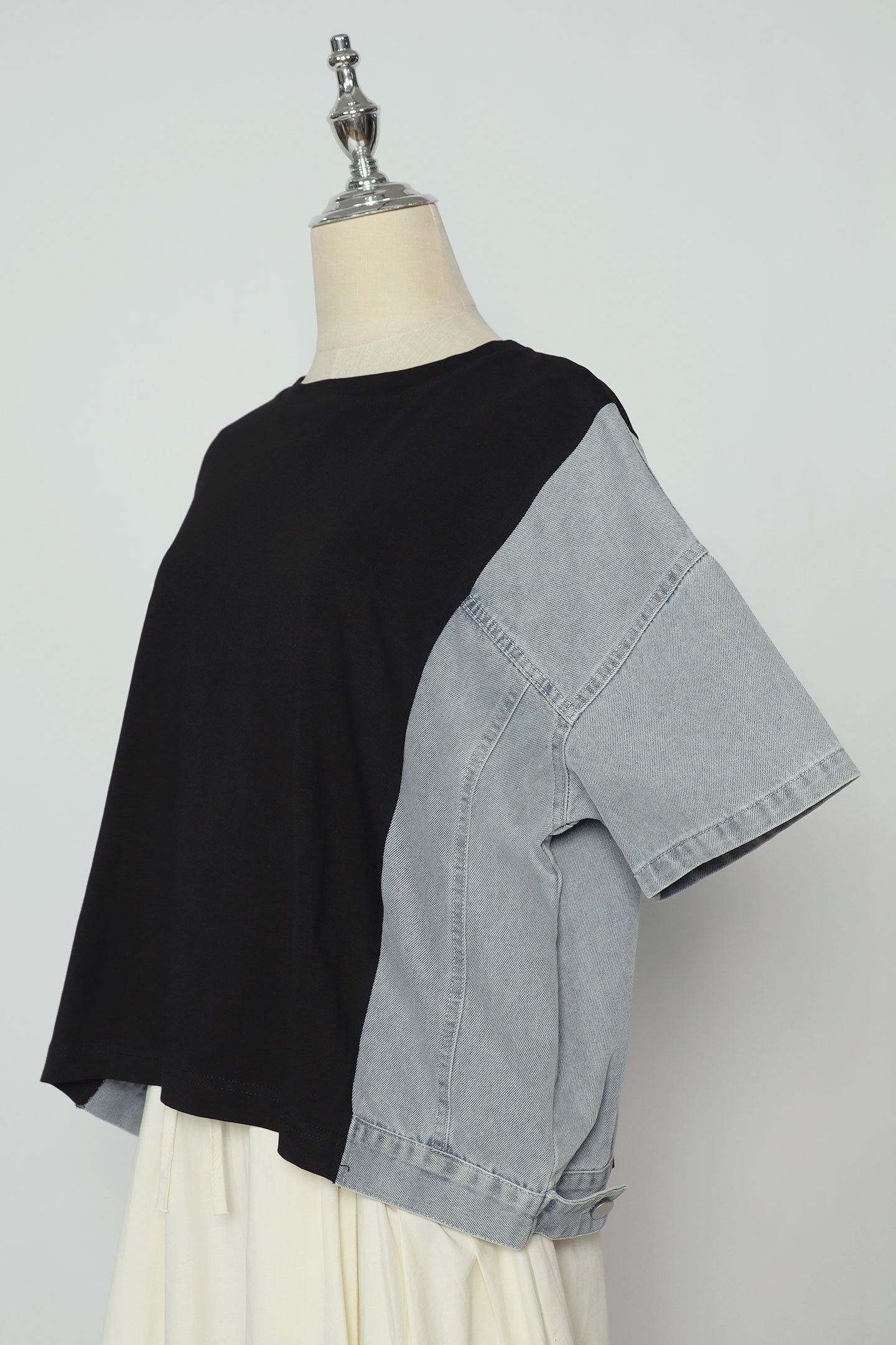 PO - Selena Top in Black Denim