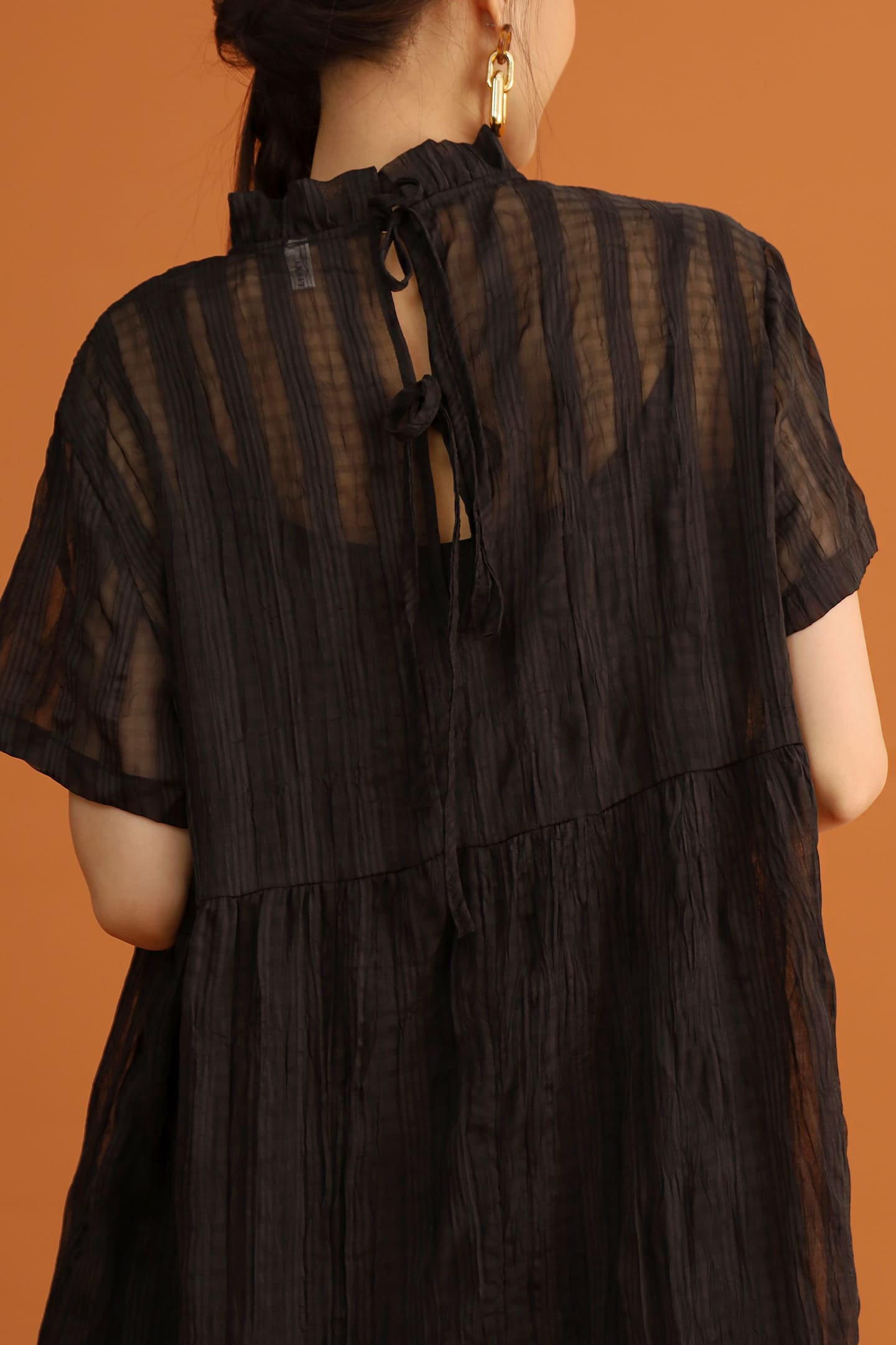 CHOSEN - Sen 2 in 1 Textured Dress in Black