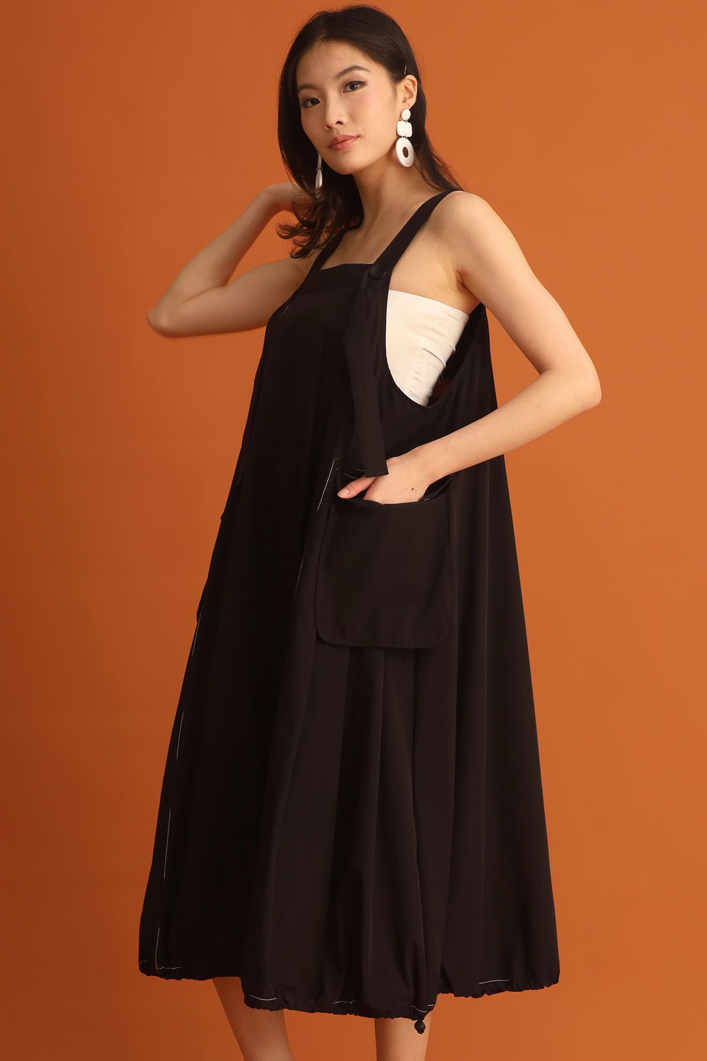 CHOSEN - Sera Pinafore Drawstring Dress