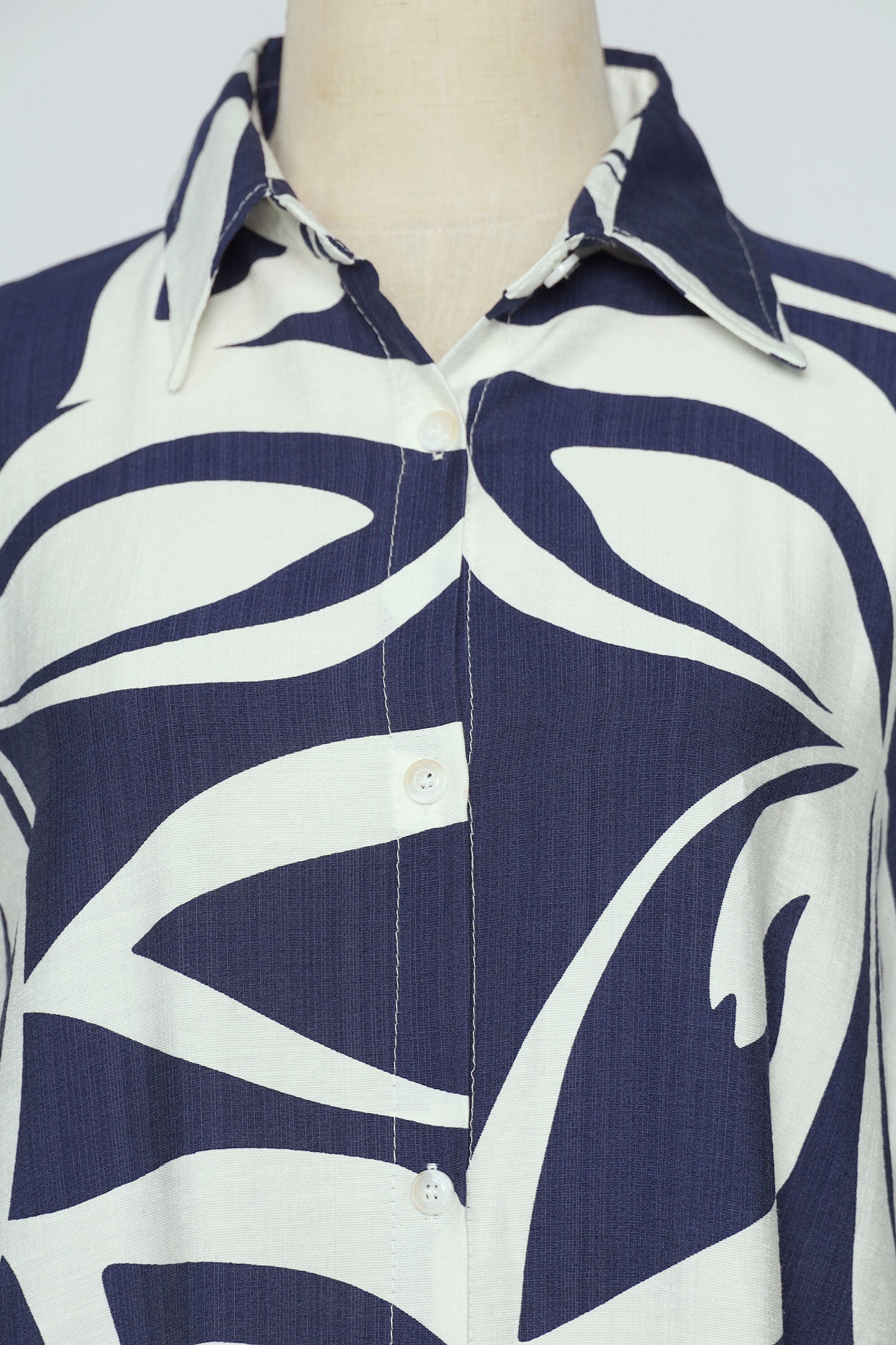 PO - Shanny Shirt Dress in Blue Hawaiian