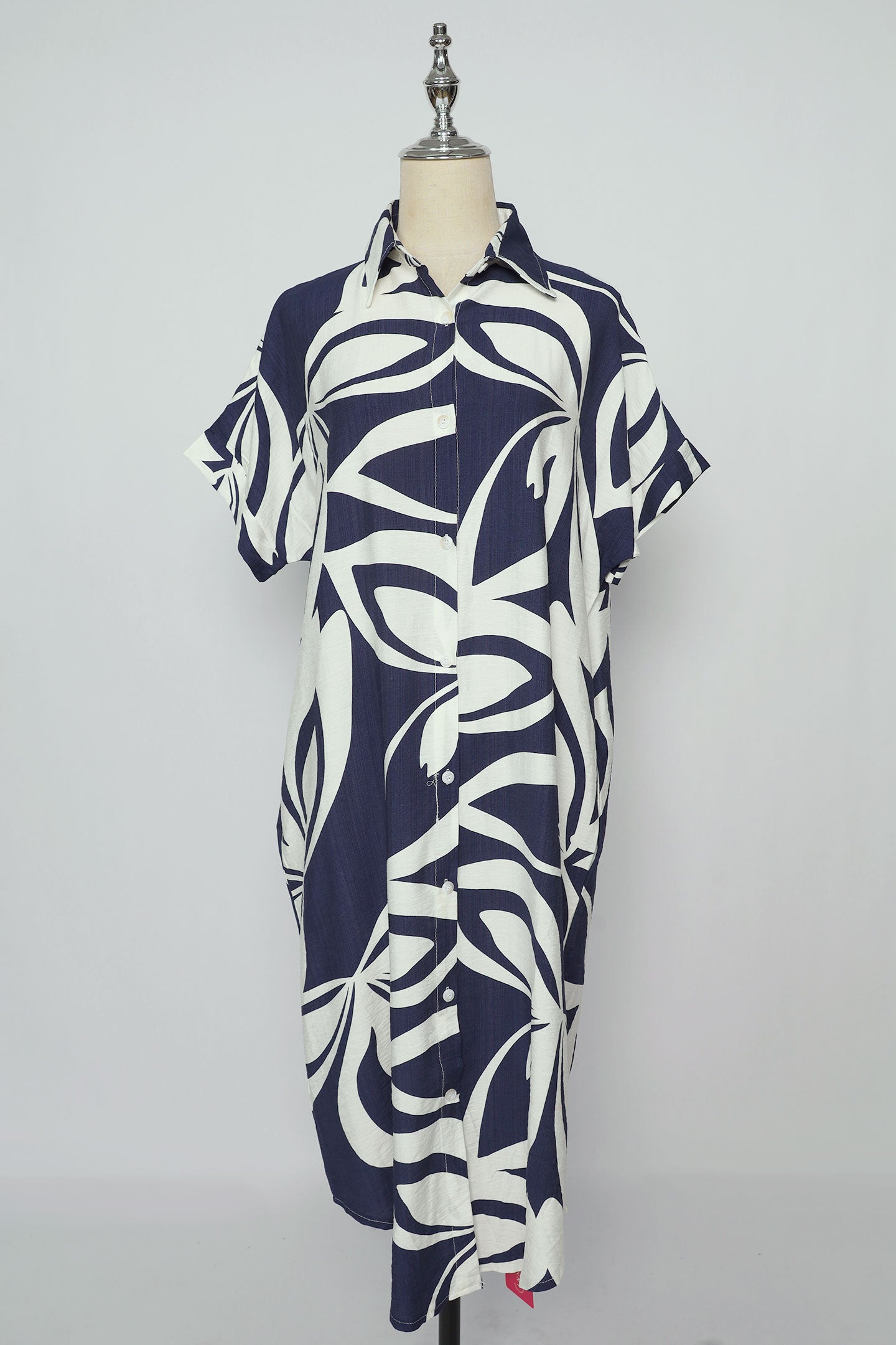 PO - Shanny Shirt Dress in Blue Hawaiian