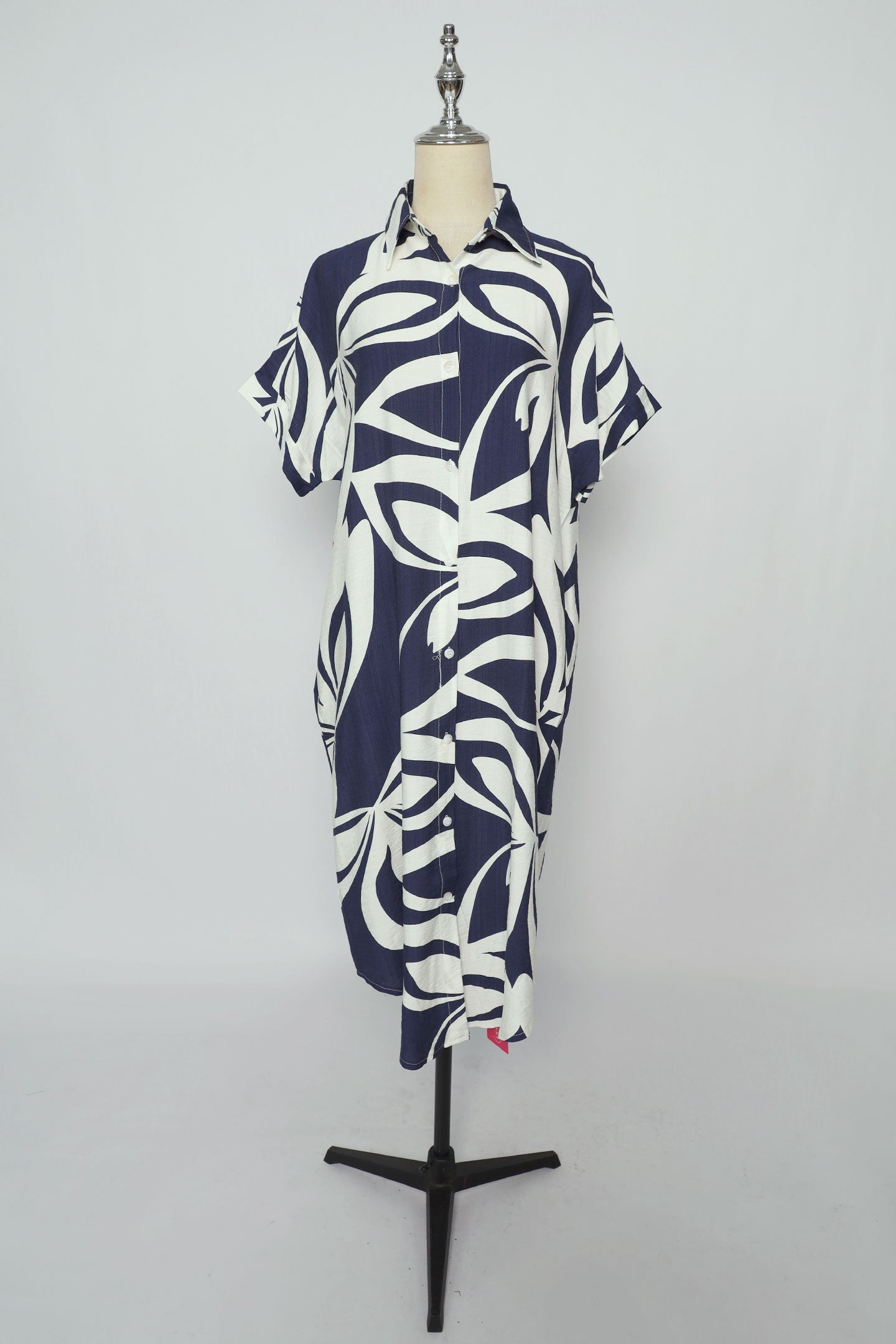PO - Shanny Shirt Dress in Blue Hawaiian