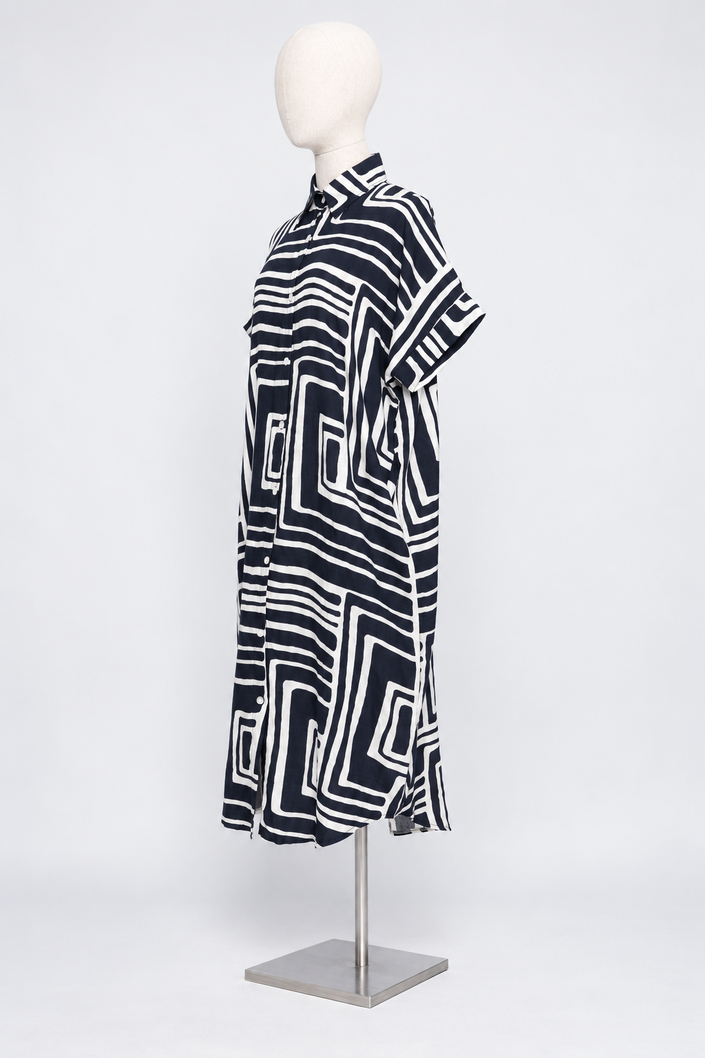 PO - Shanny Shirt Dress in Blue Tracks