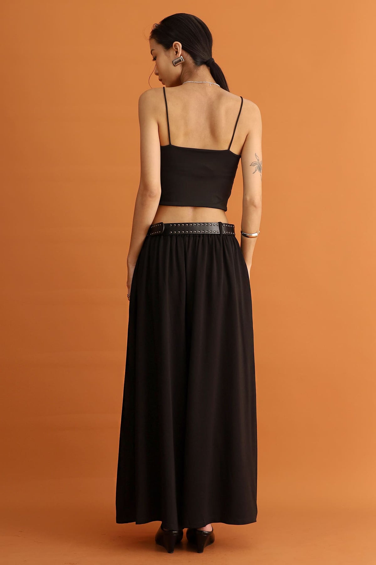 CHOSEN - Shin Pants with Studded Belt