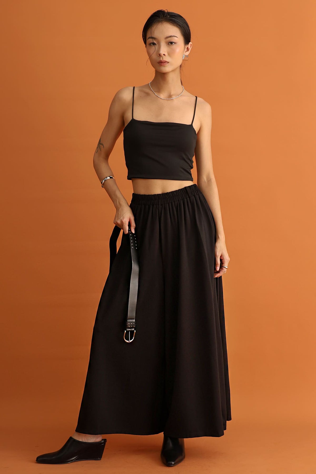 CHOSEN - Shin Pants with Studded Belt