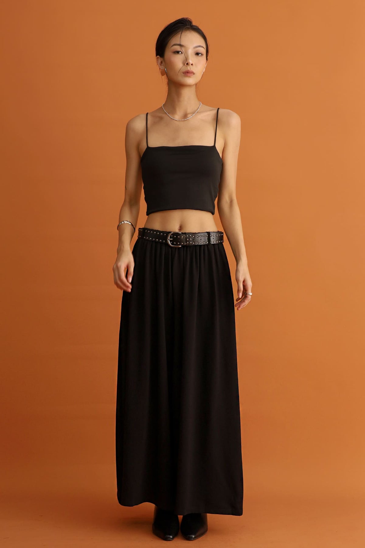 CHOSEN - Shin Pants with Studded Belt