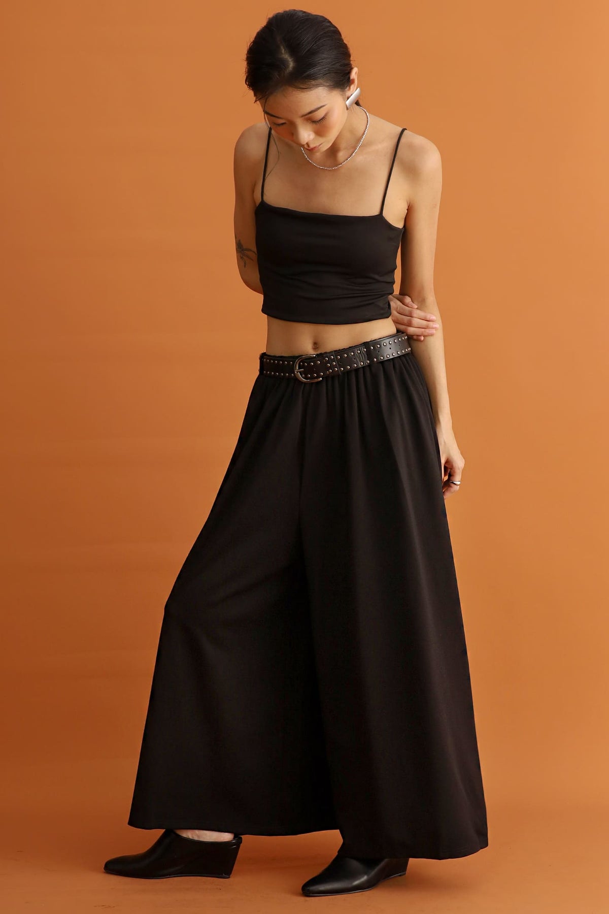 CHOSEN - Shin Pants with Studded Belt
