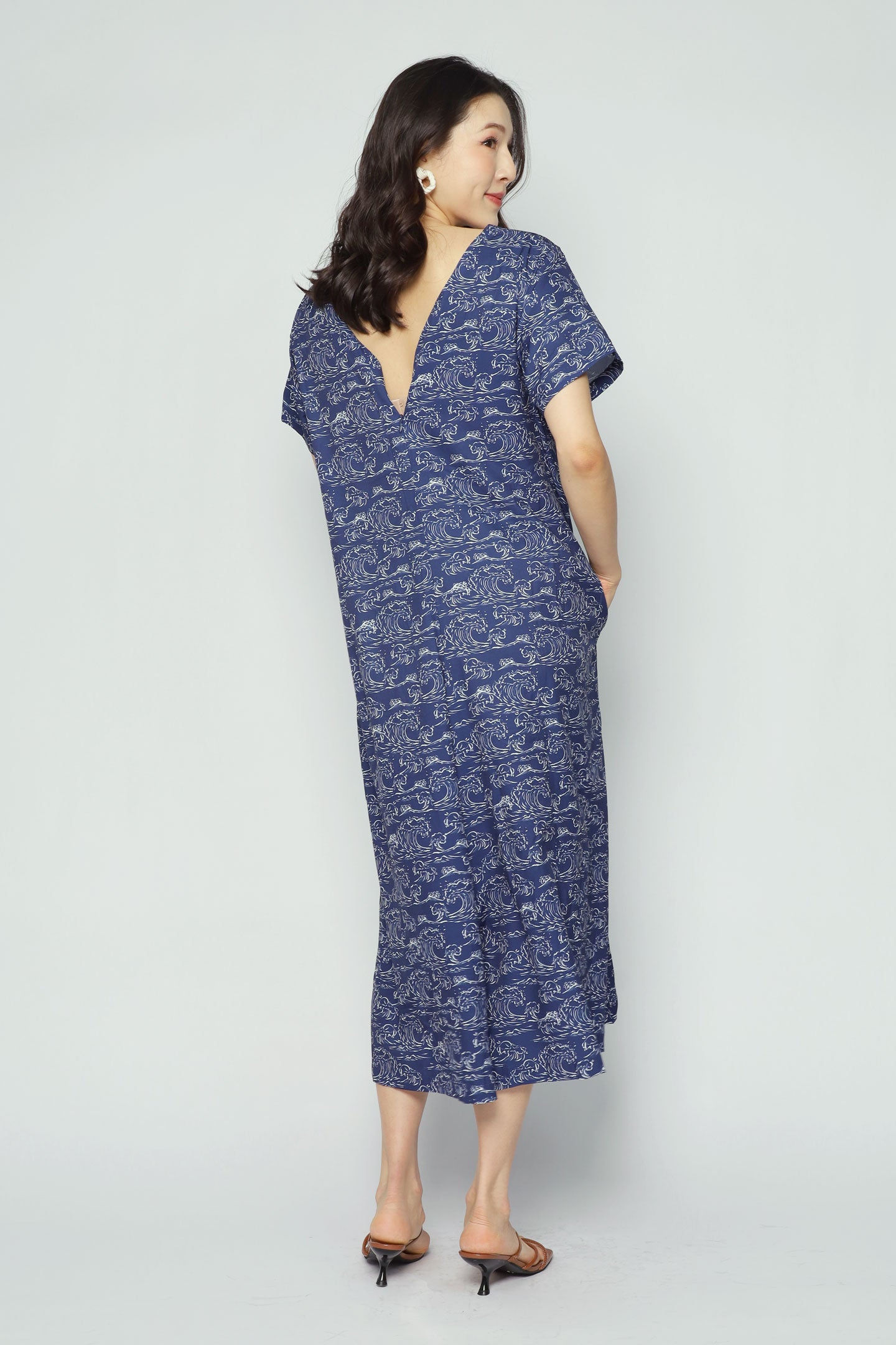 Shirokuro Jumpsuit in Blue Nami