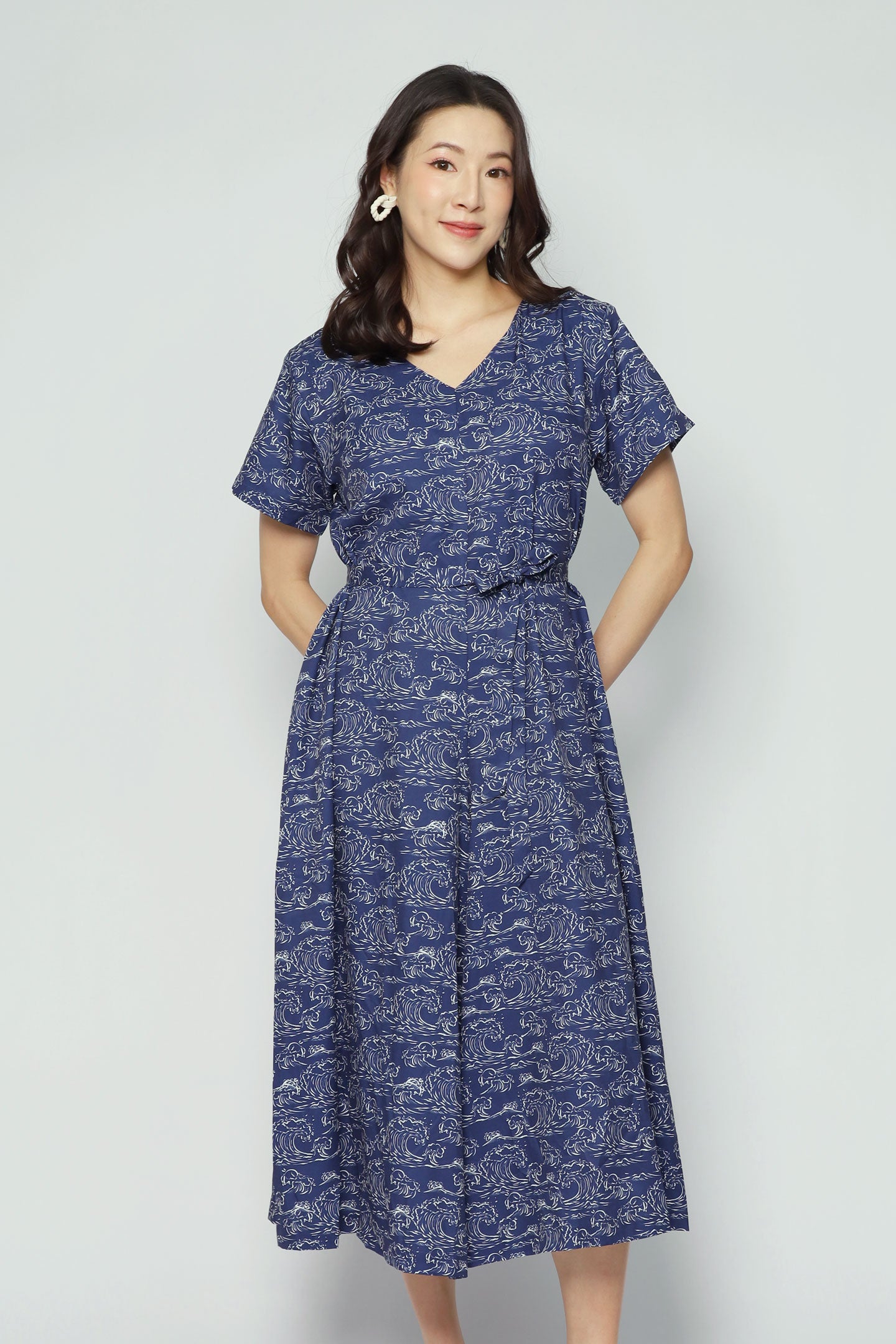 Shirokuro Jumpsuit in Blue Nami