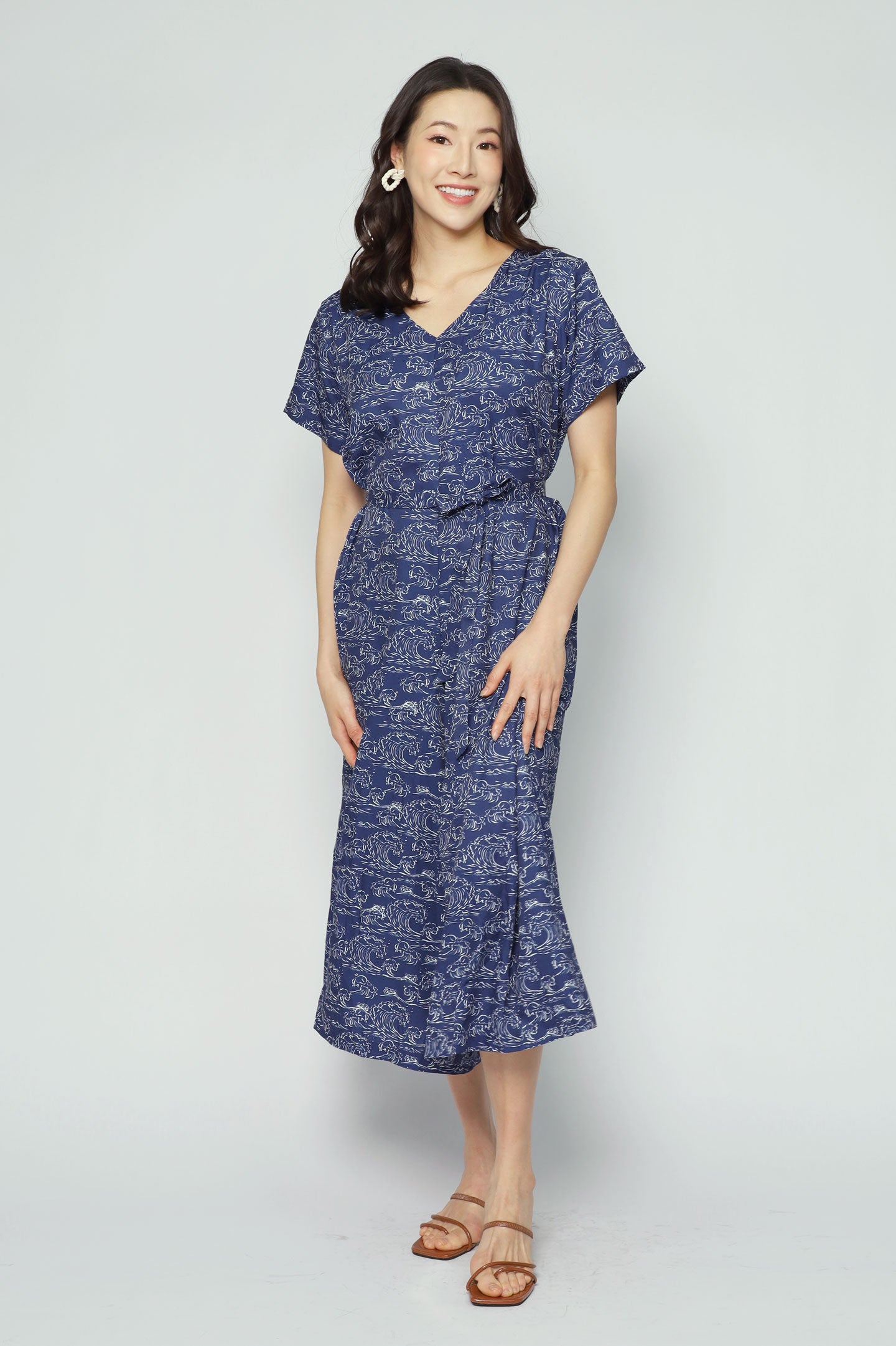 Shirokuro Jumpsuit in Blue Nami