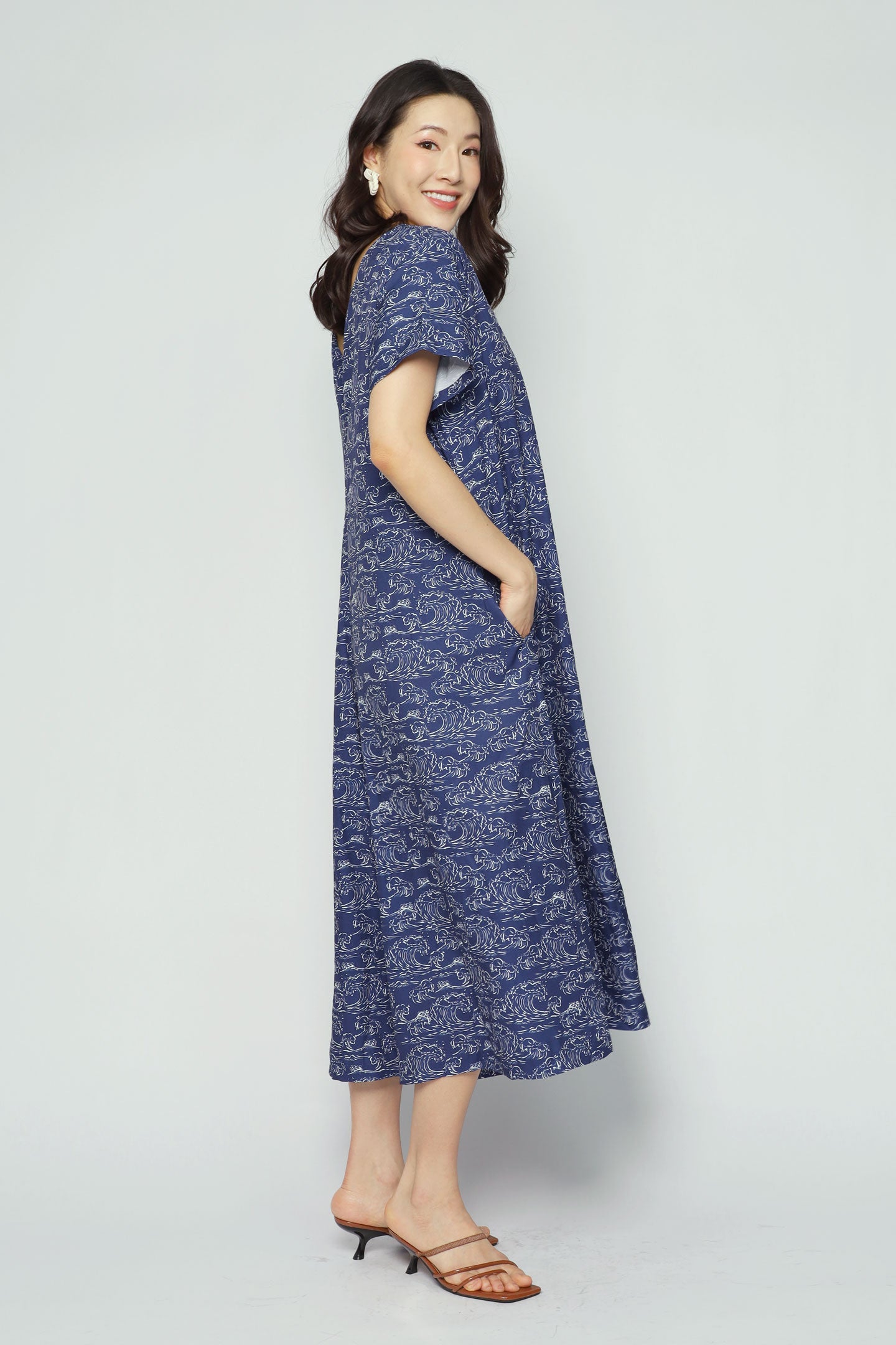 Shirokuro Jumpsuit in Blue Nami