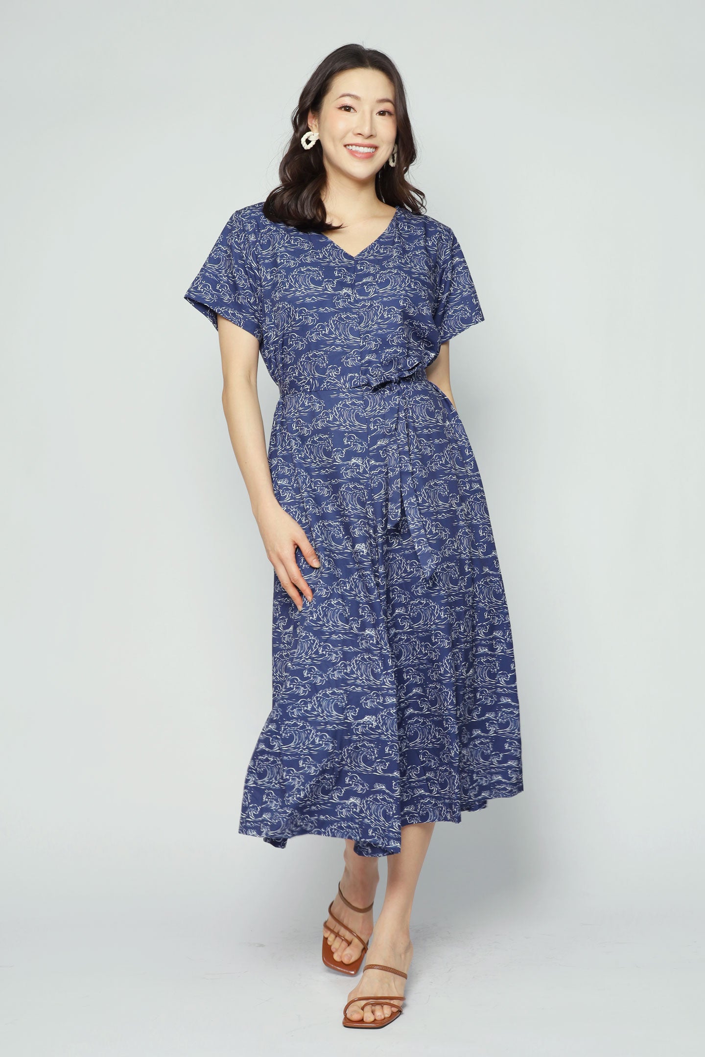 Shirokuro Jumpsuit in Blue Nami