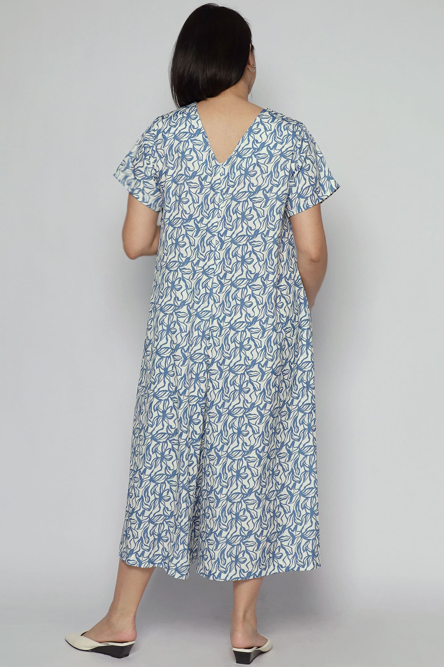 Shirokuro Jumpsuit in Blue Sketch