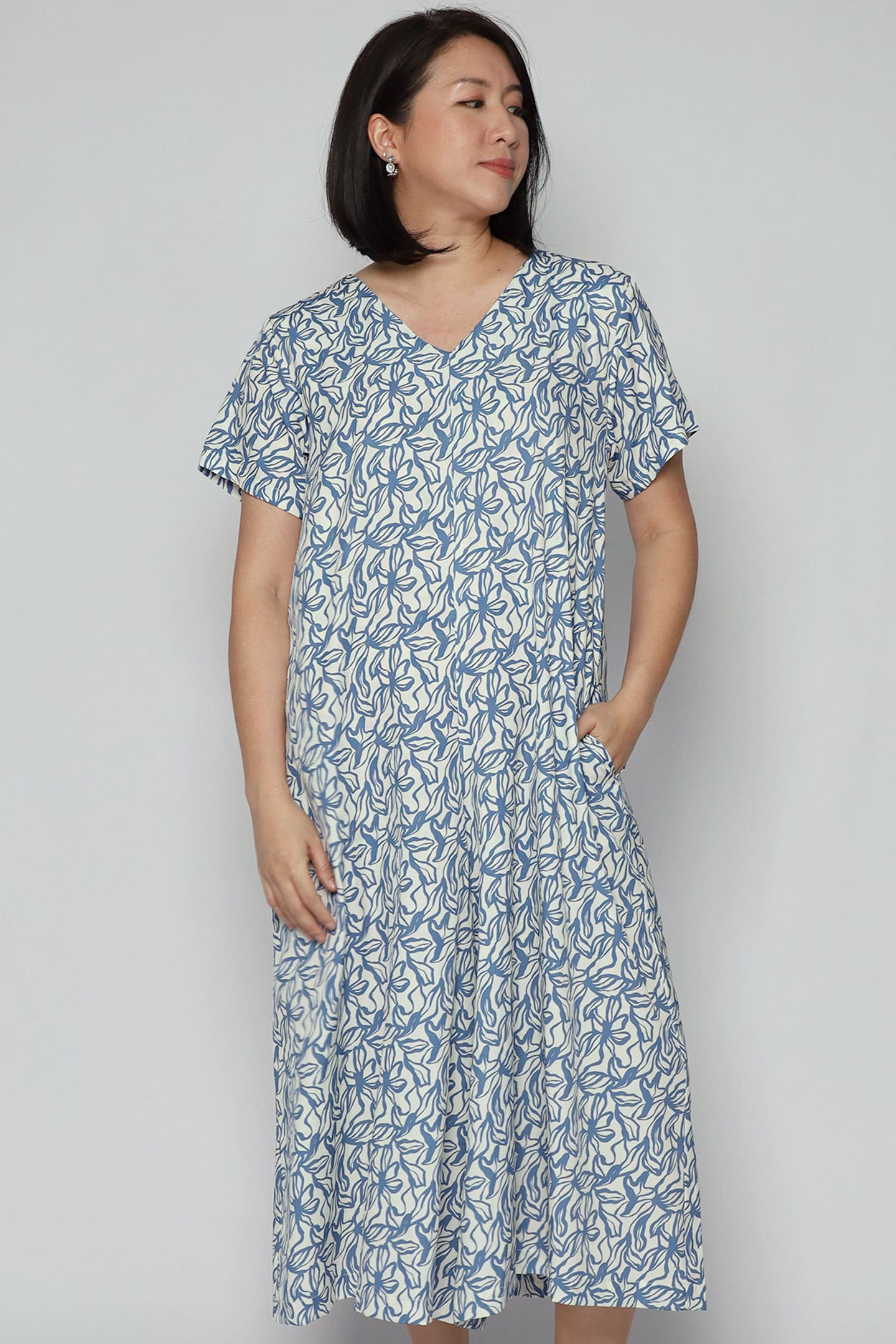 Shirokuro Jumpsuit in Blue Sketch