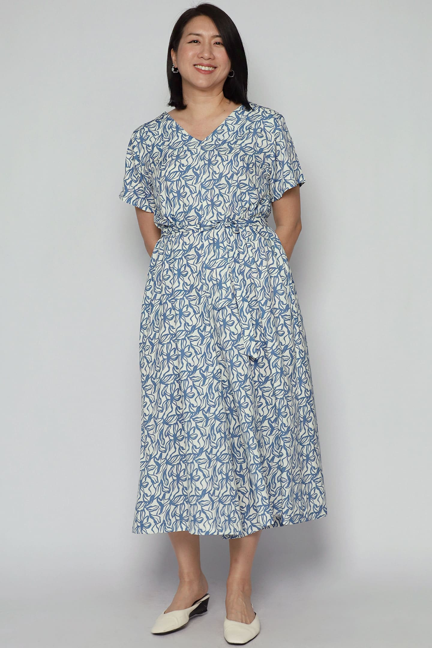 Shirokuro Jumpsuit in Blue Sketch