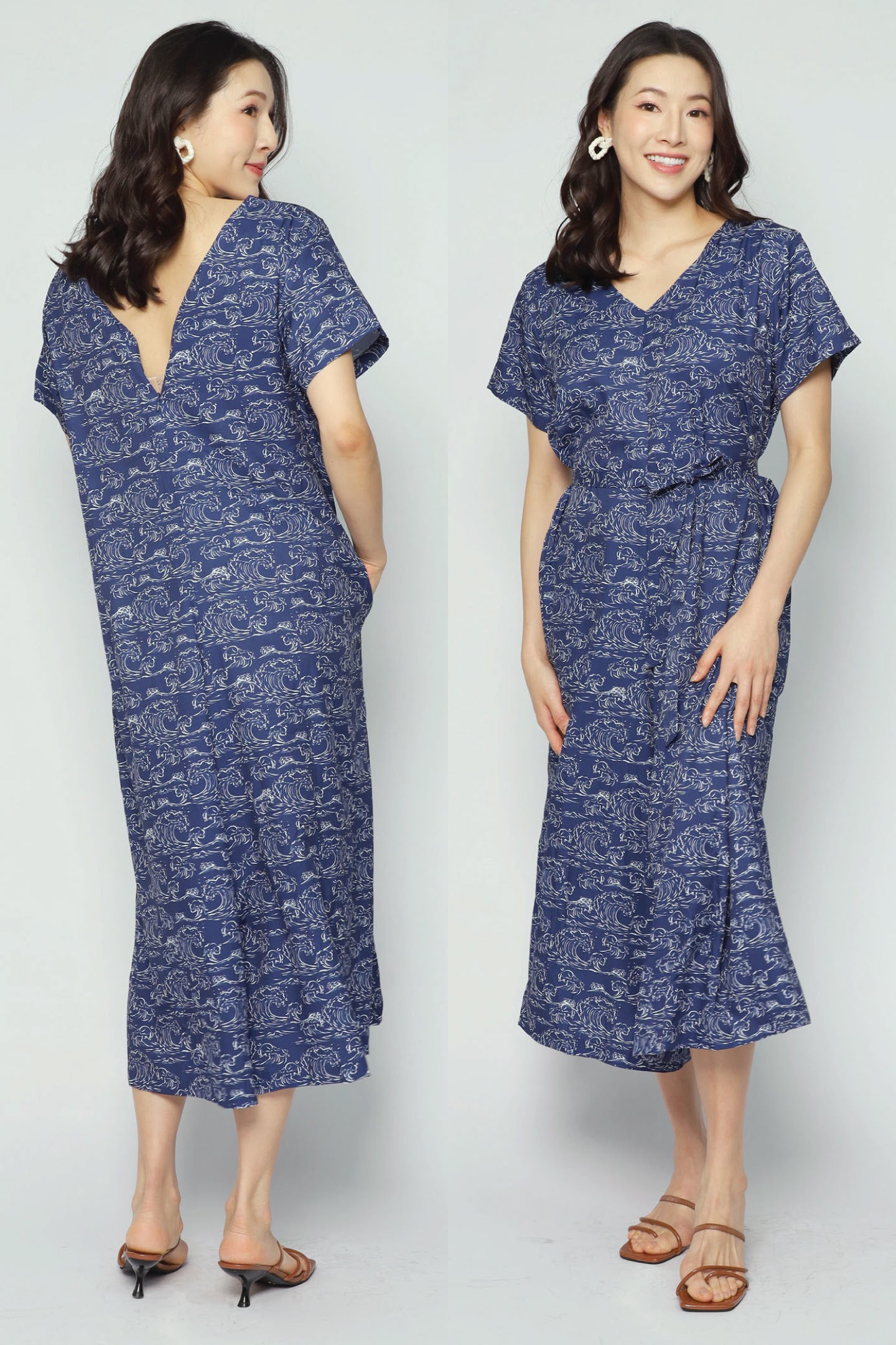 Shirokuro Jumpsuit in Blue Nami