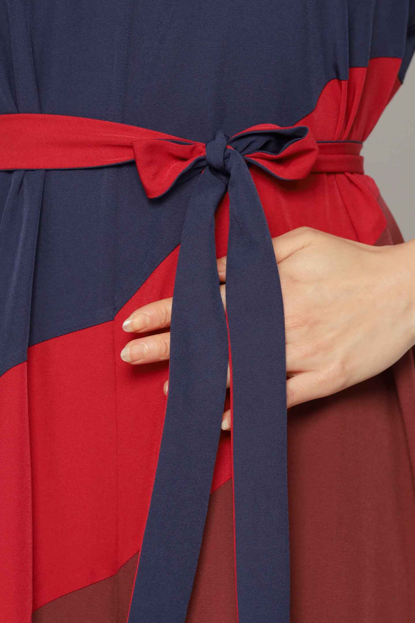 Shirokuro Jumpsuit in Navy Maroon