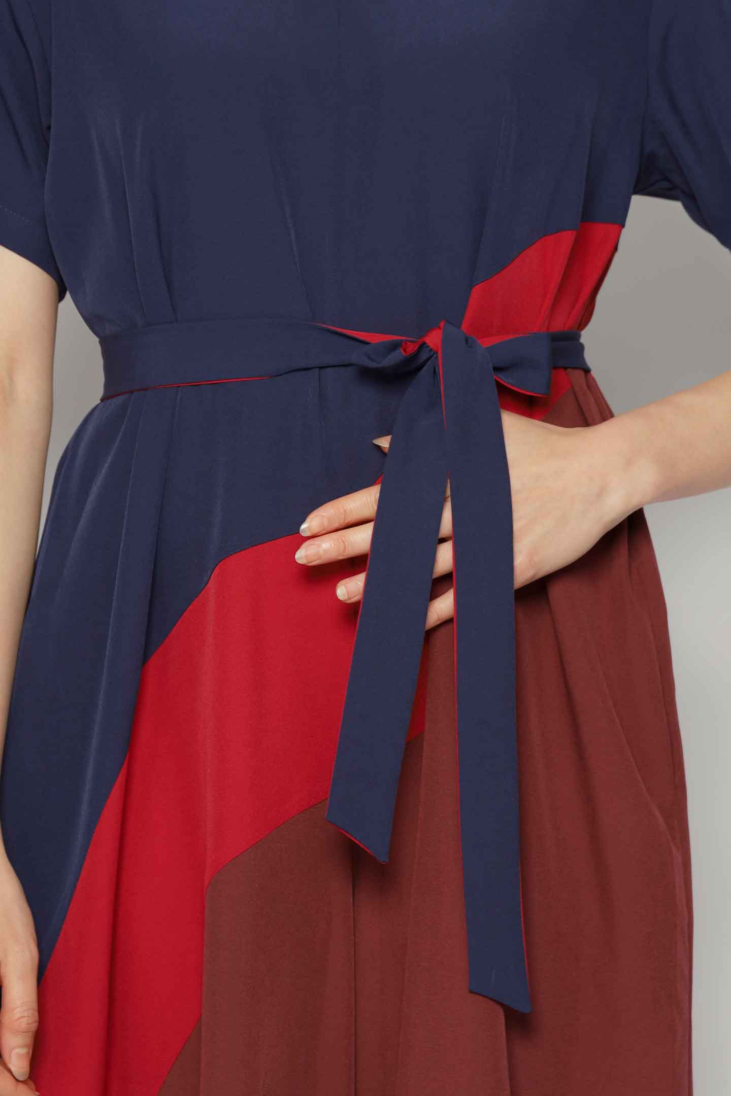 Shirokuro Jumpsuit in Navy Maroon