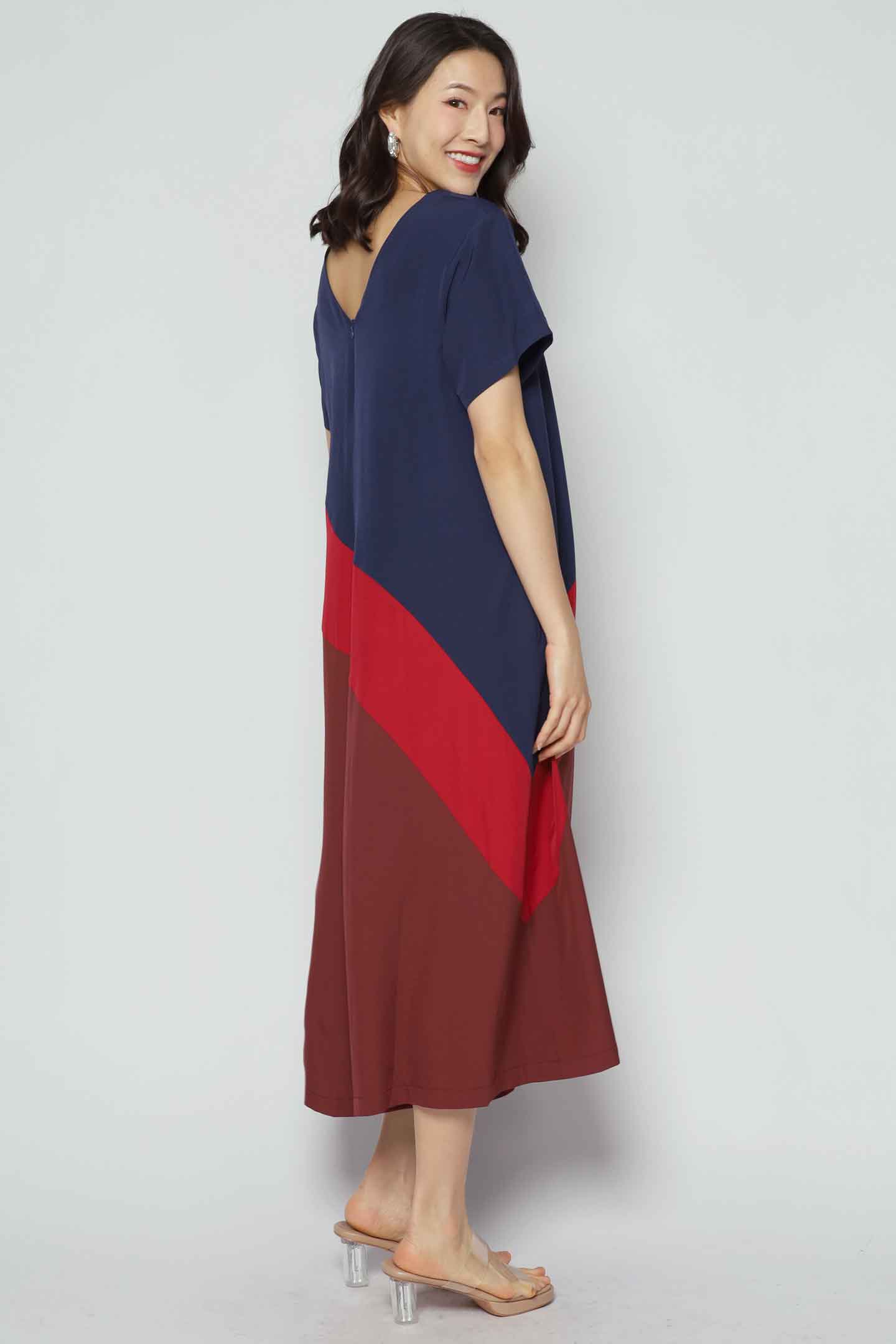 Shirokuro Jumpsuit in Navy Maroon