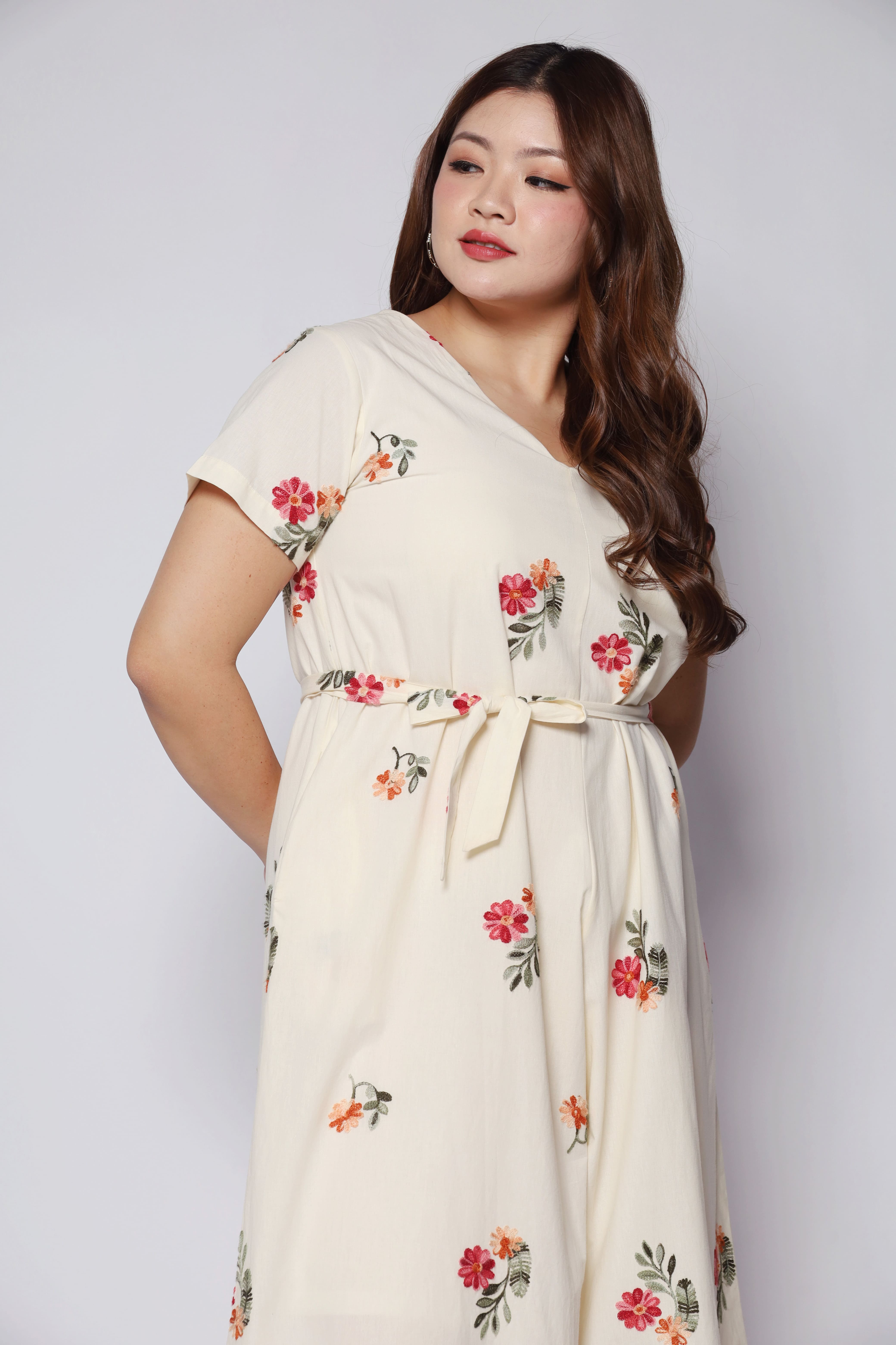 Backorders Shirokuro Jumpsuit in Floral Embroidery