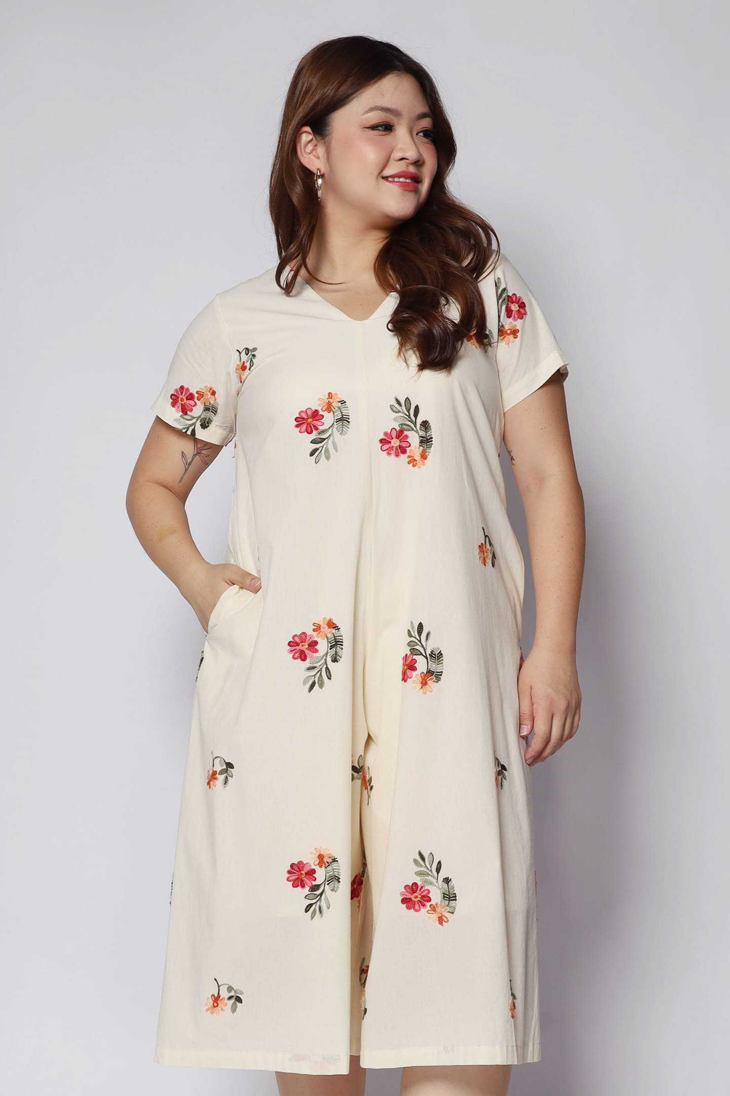 Backorders Shirokuro Jumpsuit in Floral Embroidery