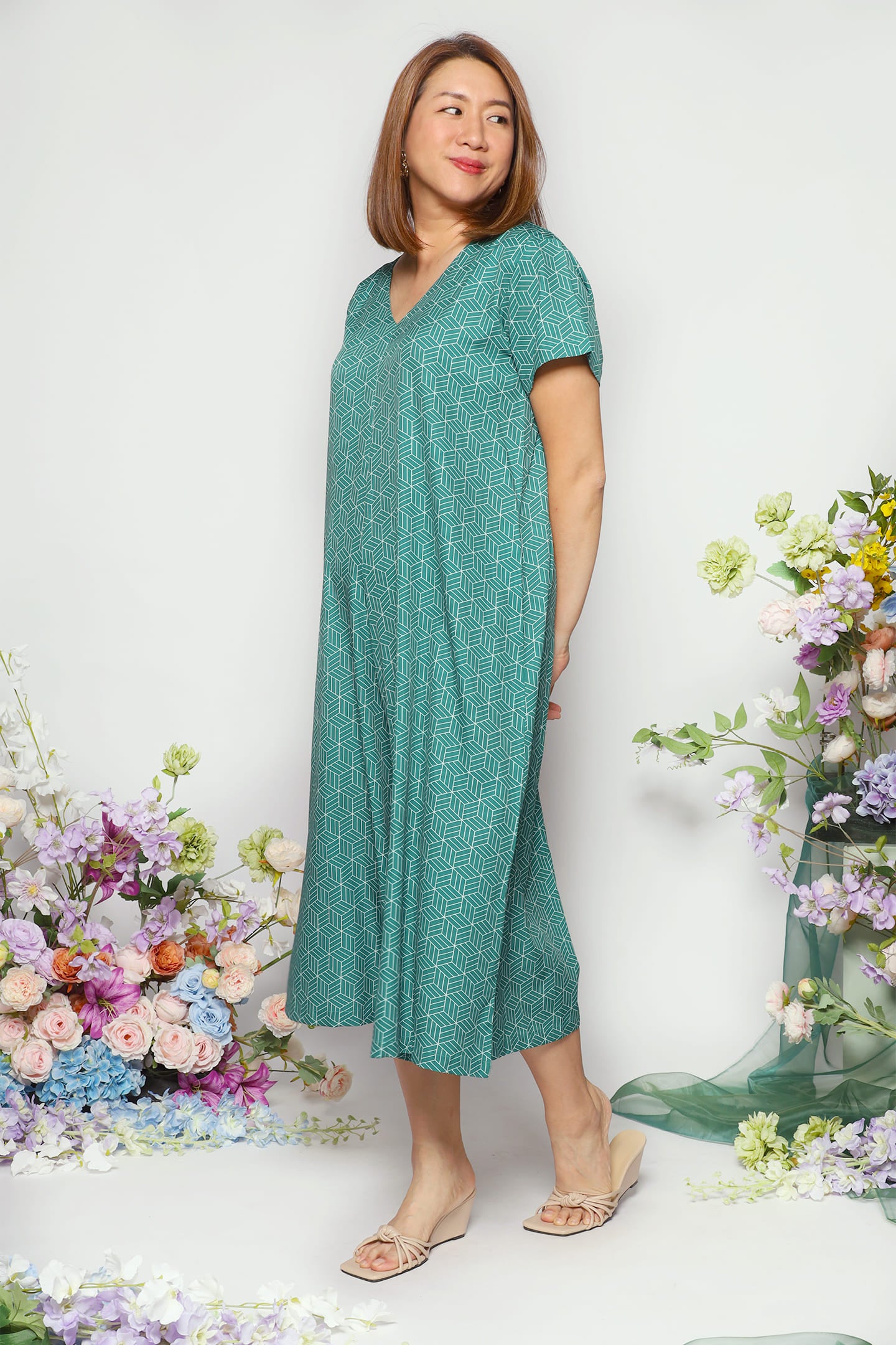 Shirokuro Jumpsuit in Green Envy